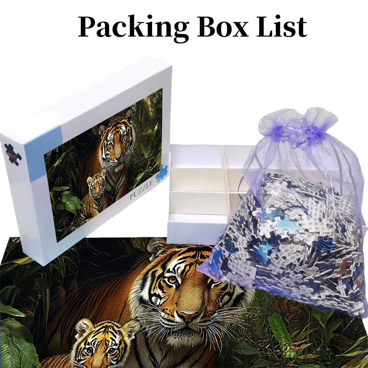 Puzzle de Madera para Adultos 900 Piezas - Animales Tigres, Obra de Arte de Juego de Rompecabezas para Adultos, Puzzle de Impresión de Alta Definición Multicolor, Pasatiempo Creativo Regalo b-631