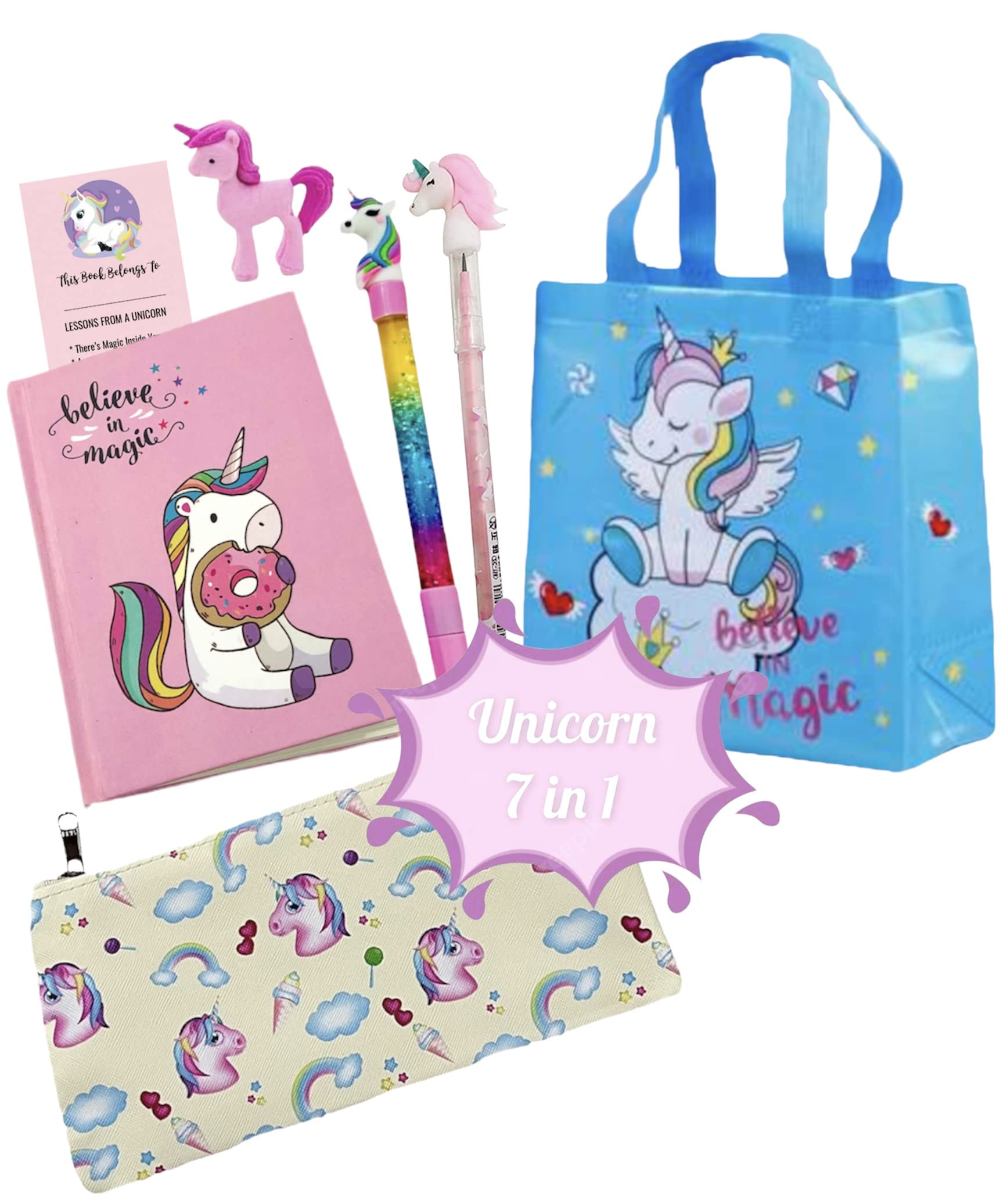 See full amazon price history chart for Le Delite unicorn 7 in 1 party return gift set combo for girls kids includes unicorn carry bag , diary notebook , water glitter pen , pencil,eraser, bookmark ,& stationary pouch Le Delite unicorn 7 in 1 party return gift set combo for girls kids includes unicorn carry bag , diary notebook , water glitter pen , pencil,eraser, bookmark ,& stationary pouch (B0BF74YM5W) Amazon Price History, Amazon Price Tracker