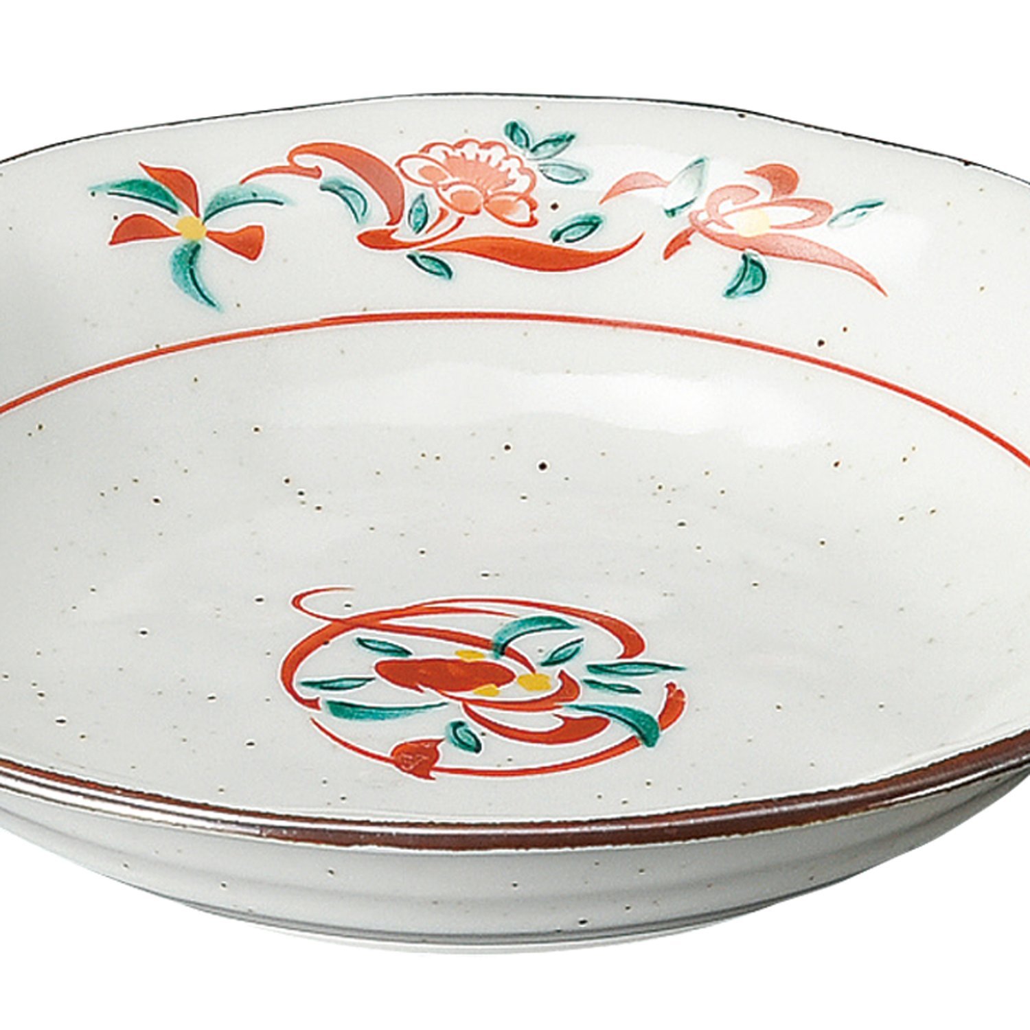 今峰陶器 Amazon.co.jp: 宗峰窯 陶器 皿 赤絵花 7.0 めん皿 21×4.3cm 400-11-653