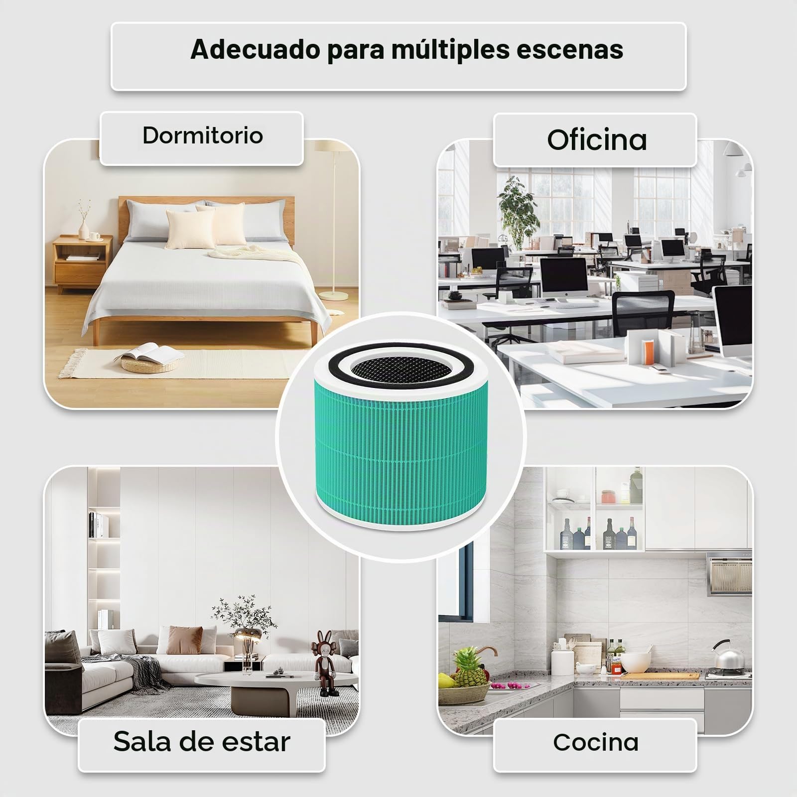 2 filtros Core 300S, filtro de toxina de repuesto para LEVOIT Core 300/300S/300-RF, con filtro HEPA H13 y filtro de carbón activo, elimina hasta un 99,98% de humo y gases de escape