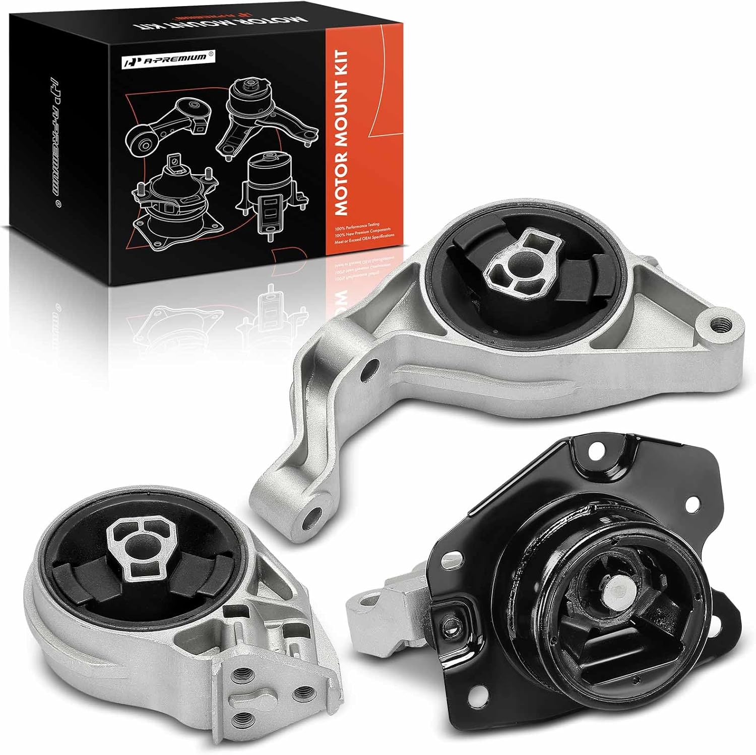A-Premium 3PCS Transmission Mount Set Compatible with Chevrolet HHR 2006-2011, Cobalt 2005-2010 & Pontiac G5 2007-2010 & Saturn Ion 2005-2007, 2.0L 2.2L 2.4L, Automatic Transmission Only