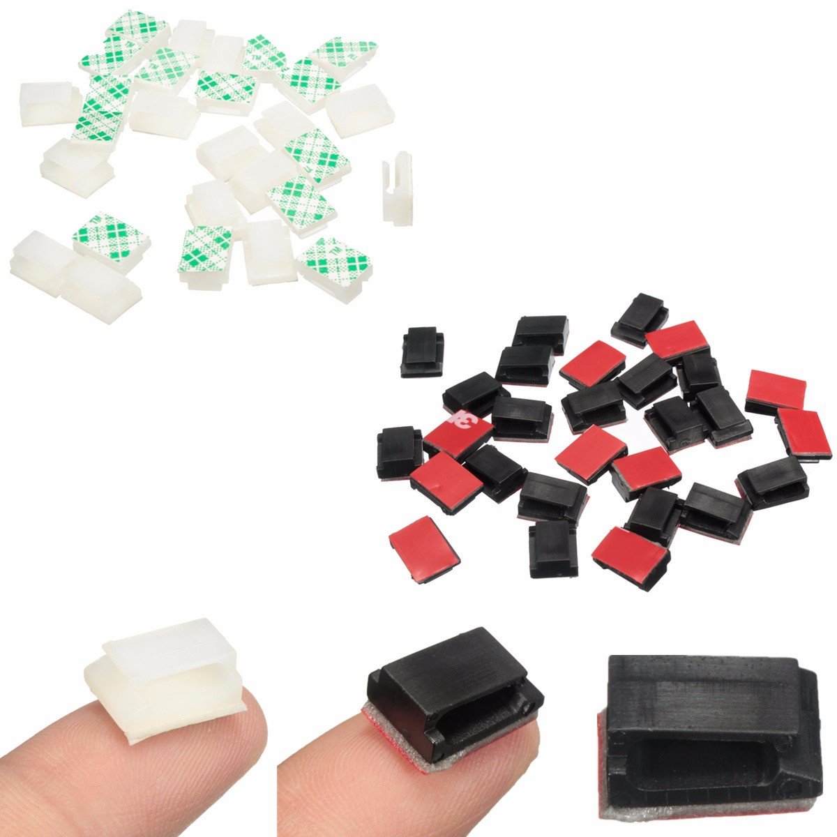 50x Clip A Spinta In Nylon Fascetta Per Filo Cinghie Di Fissaggio - Foto 5