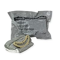 Vista 6 de ASA TECHMED Paquete de 5 vendajes de emergencia de 4 pulgadas estilo israelí, vendaje de combate militar para heridas de combate de primeros