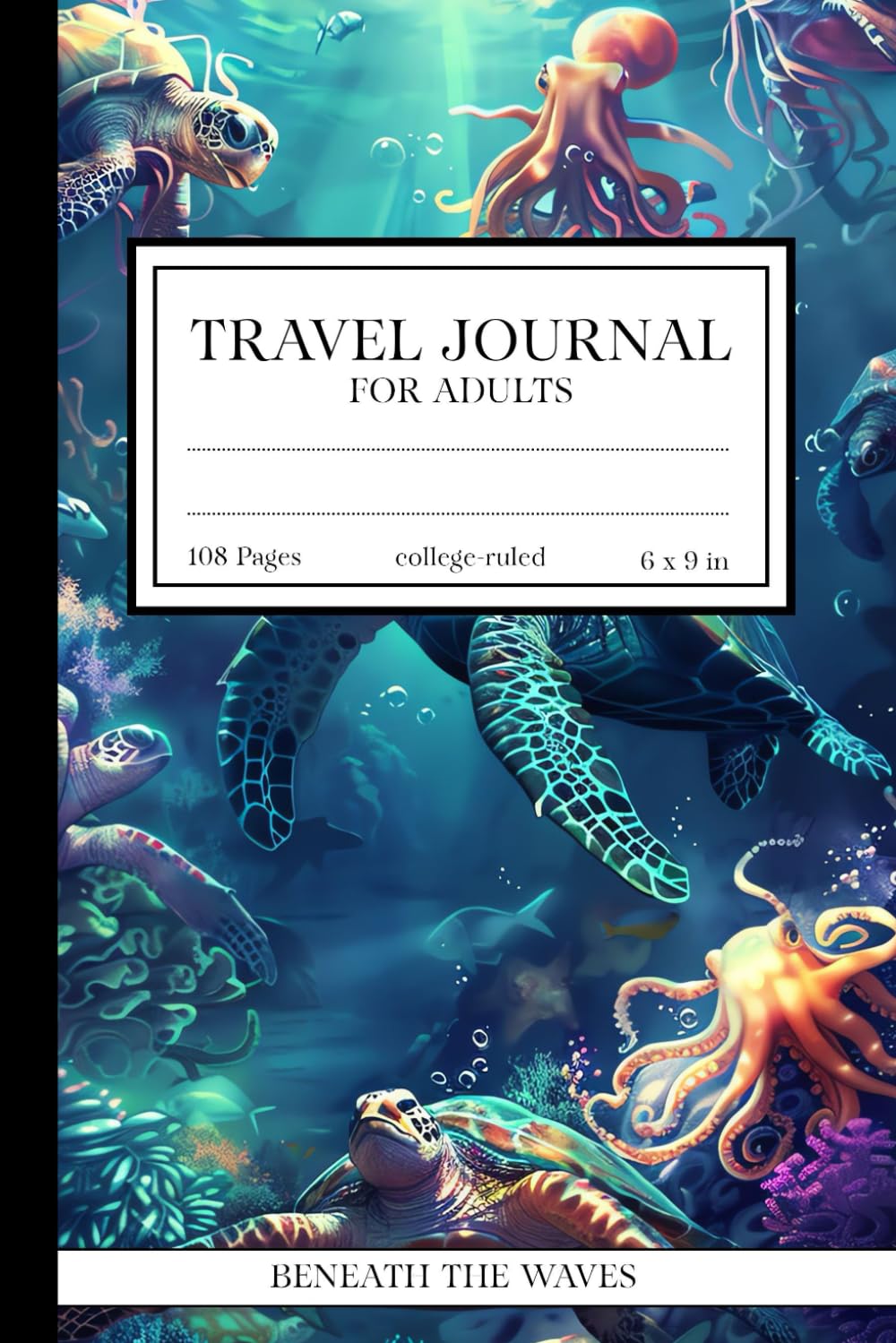 Beneath the Waves: Document Fascinating Marine Life Encounters & Coastal Explorations with Detailed Prompts, 108 Pages Perfect for Traveling