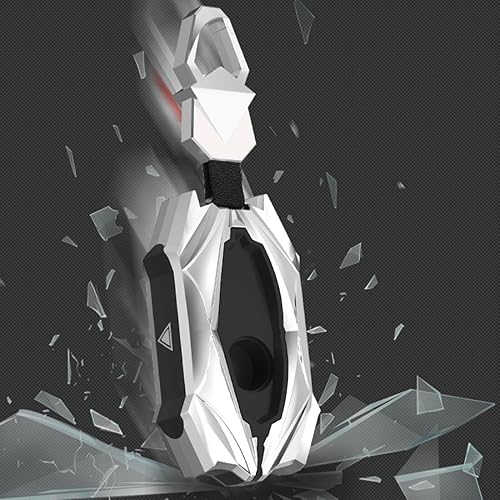 Miniatura 6 de JanneChou Funda protectora de aleación de zinc para llavero de automóvil, compatible con Volvo XC40, XC60, XC90, S90, S60, V60, V90 2019-2024 (gris)