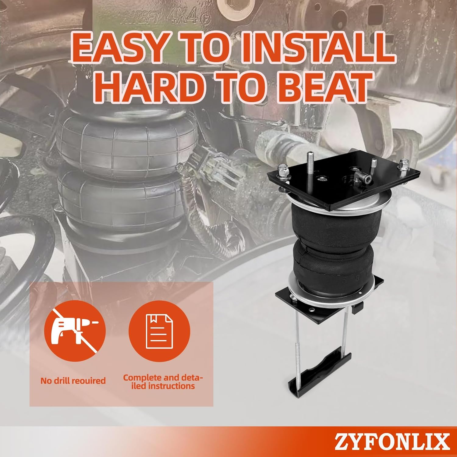 Air Spring Bag Suspension Kit Compatible with 2014-2023 Do-dge Ram 2500 2WD 4WD, 2014-2023 Ram 2500 2WD 4WD OEM Number Replace 57289 LoadLifter 5000