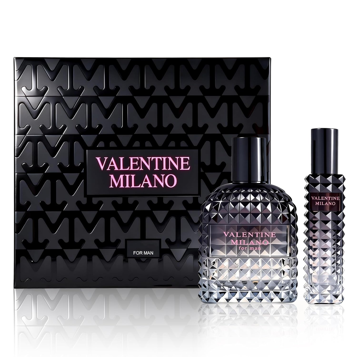 Lomi Valentine Milano 4PC Gift Set, Men's Cologne Collection, Fresh Spicy Woody Notes, Modern Masculine Fragrance