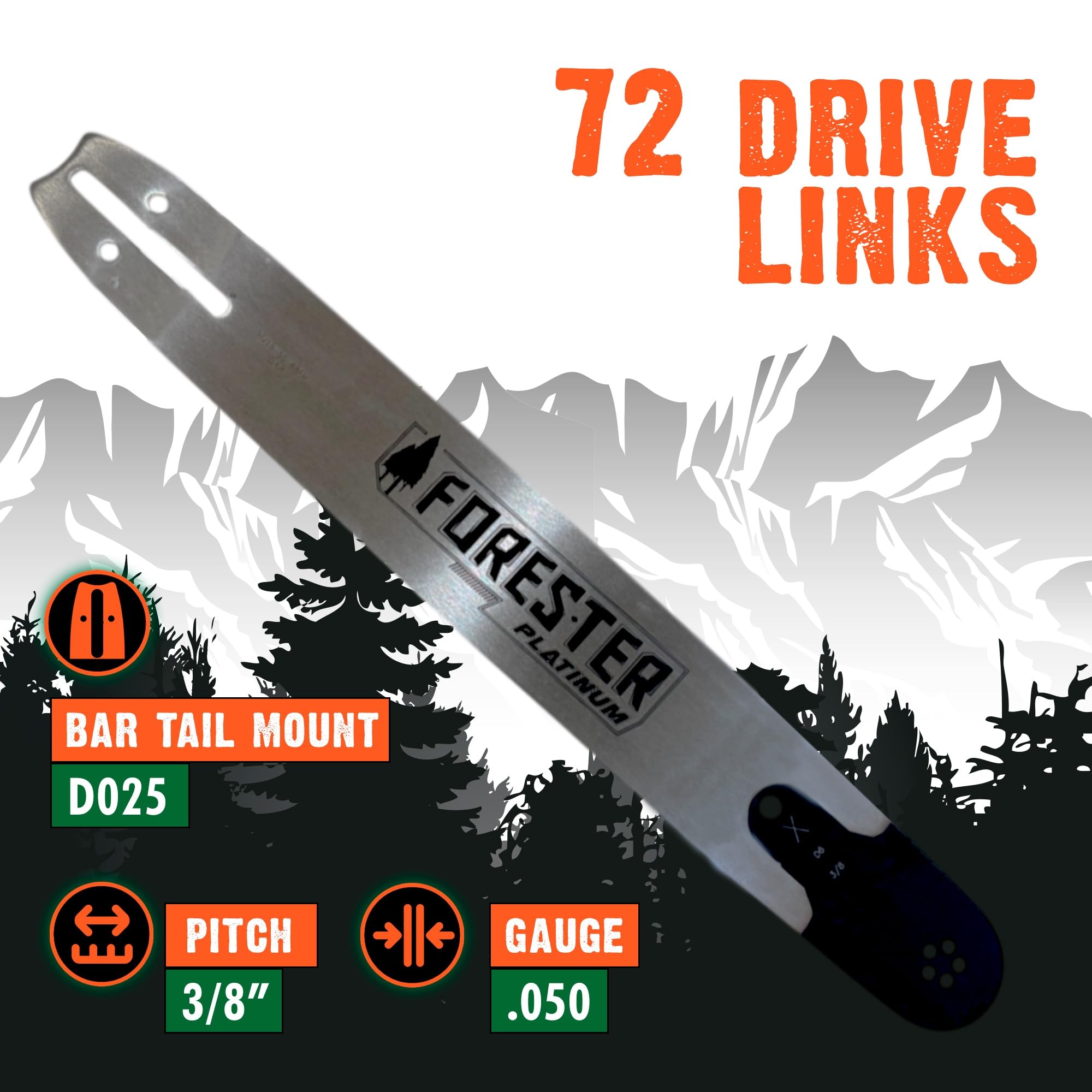ちょんぺりーの FORESTER 20” Platinum Replacement Chainsaw Guide Bar - 20in