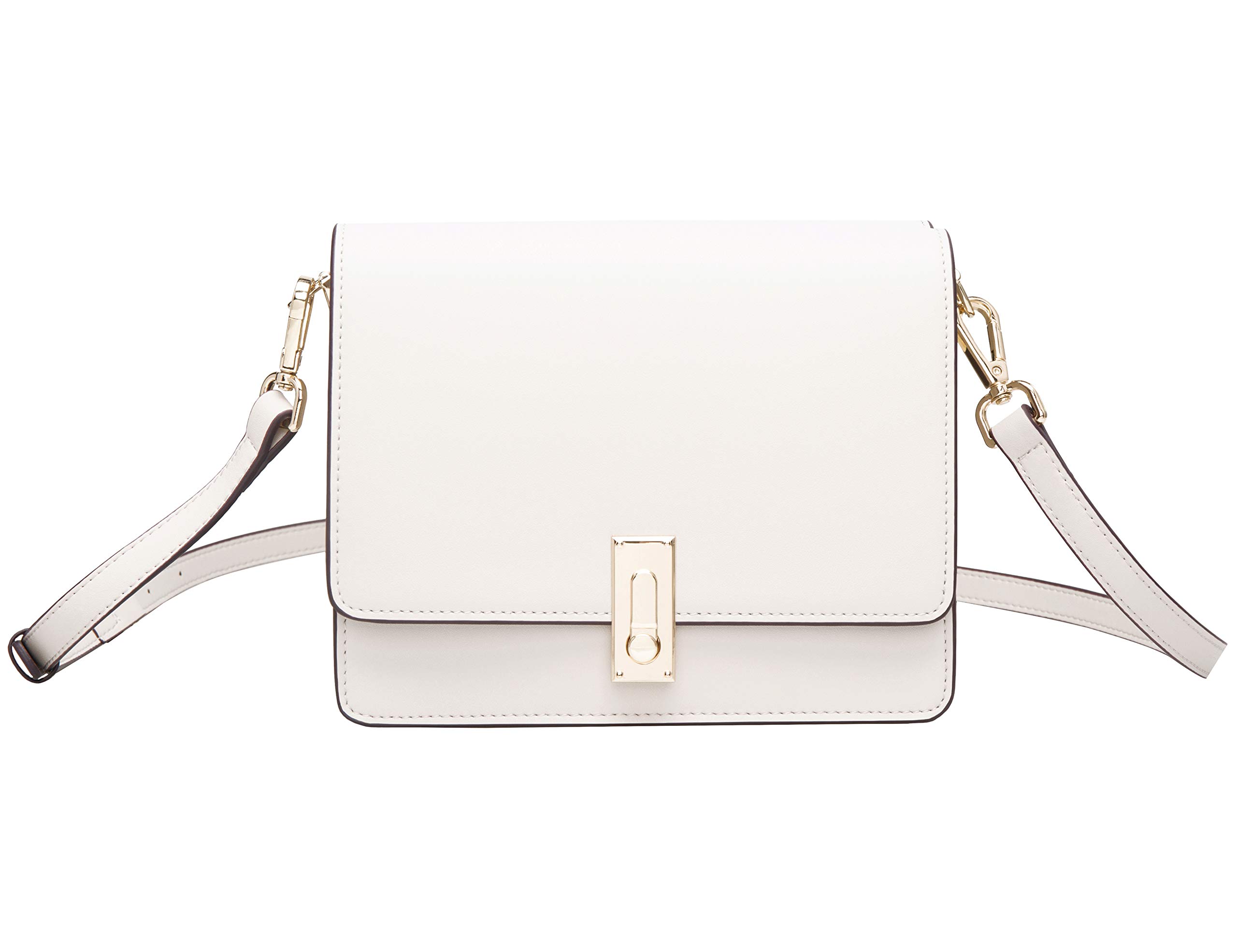 ASANL concealed carry purse -90s Italian leather flapover crossbody bags for women (Beige)