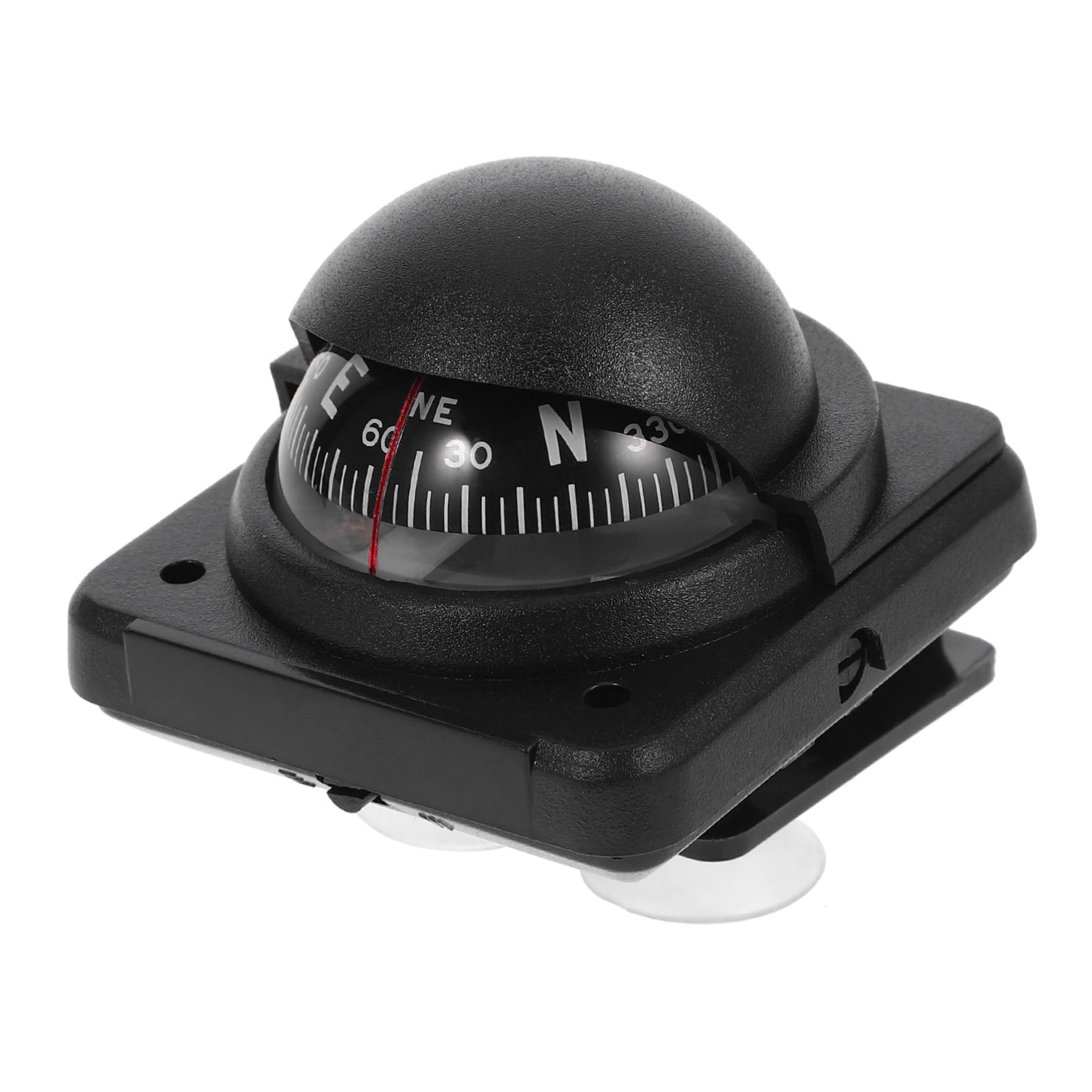 SOLUSTRE Car Compass Ball Declination Auto Compass for Easy Navigation Cars Boats and Trucks Durable Dashboard Mount Compass for Accurate Directional Guidance