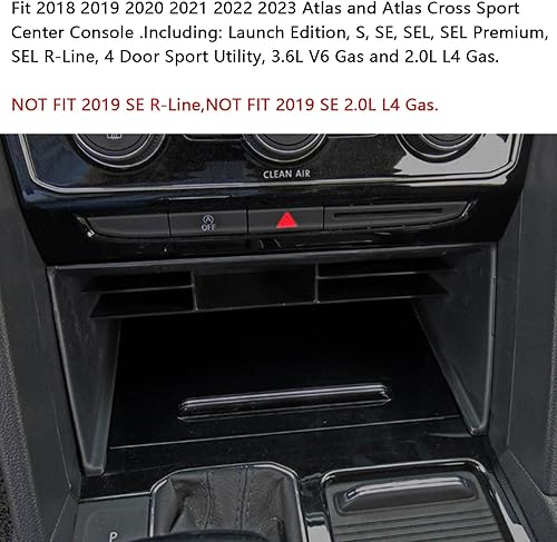 Miniatura 7 de EDBETOS Bandeja organizadora de consola central compatible con accesorios Atlas 2018 2019 2020 2021 2022 2023, línea blanca