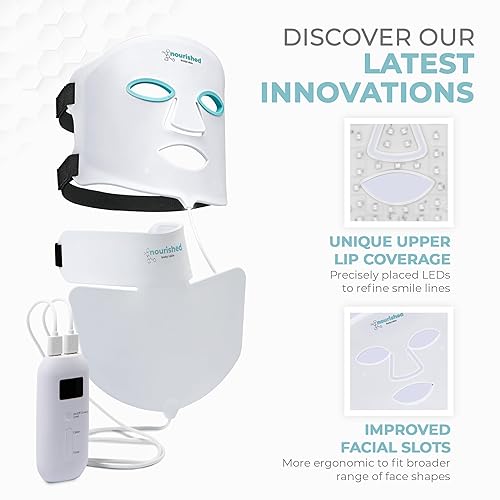 Miniatura 6 de LED Light Therapy Face & Neck Mask - Facial Skin Care Device - 7 Colors Red & Blue - Rejuvenation, Anti-aging Product for Wrinkles