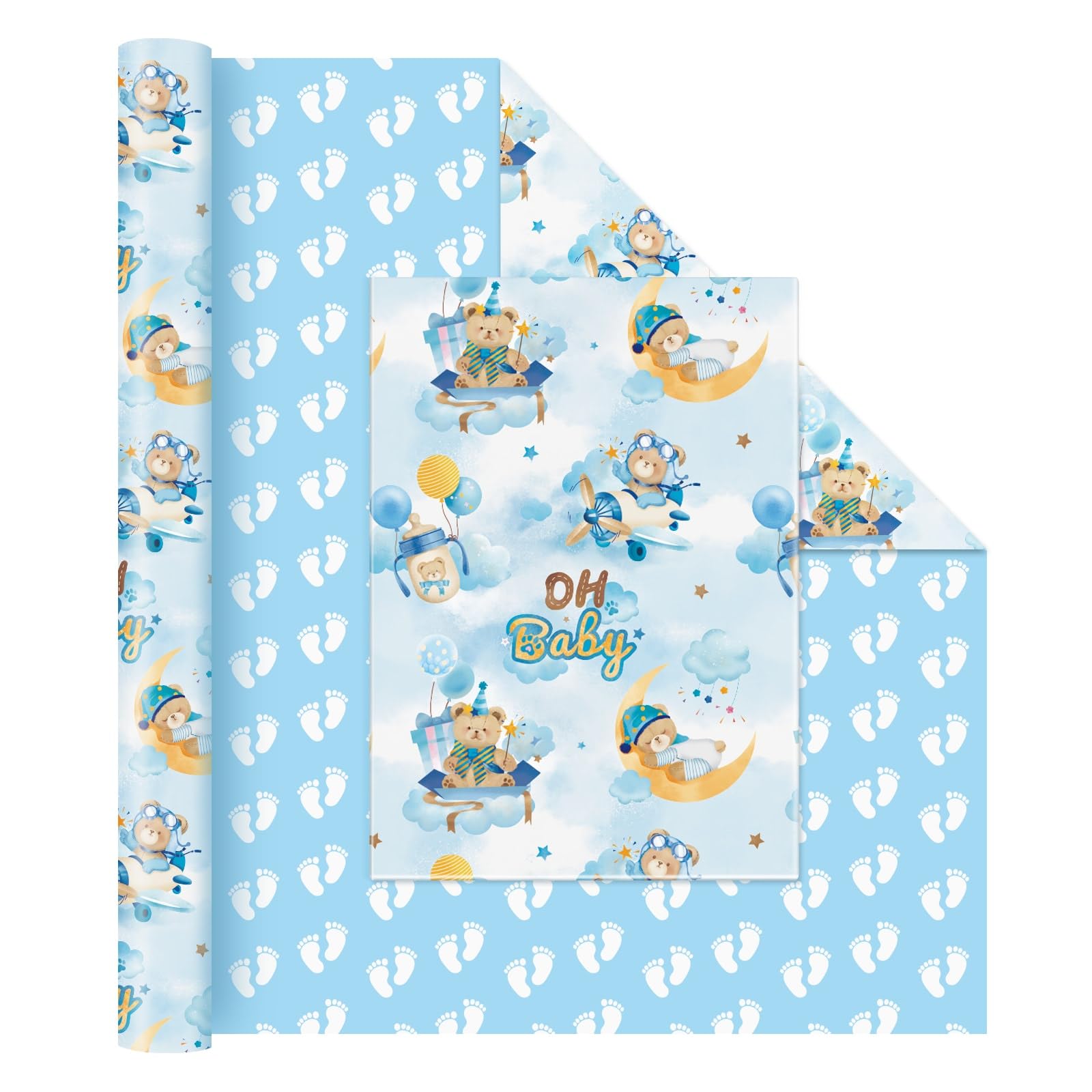WERNNSAI Baby Bear Wrapping Paper — image 1