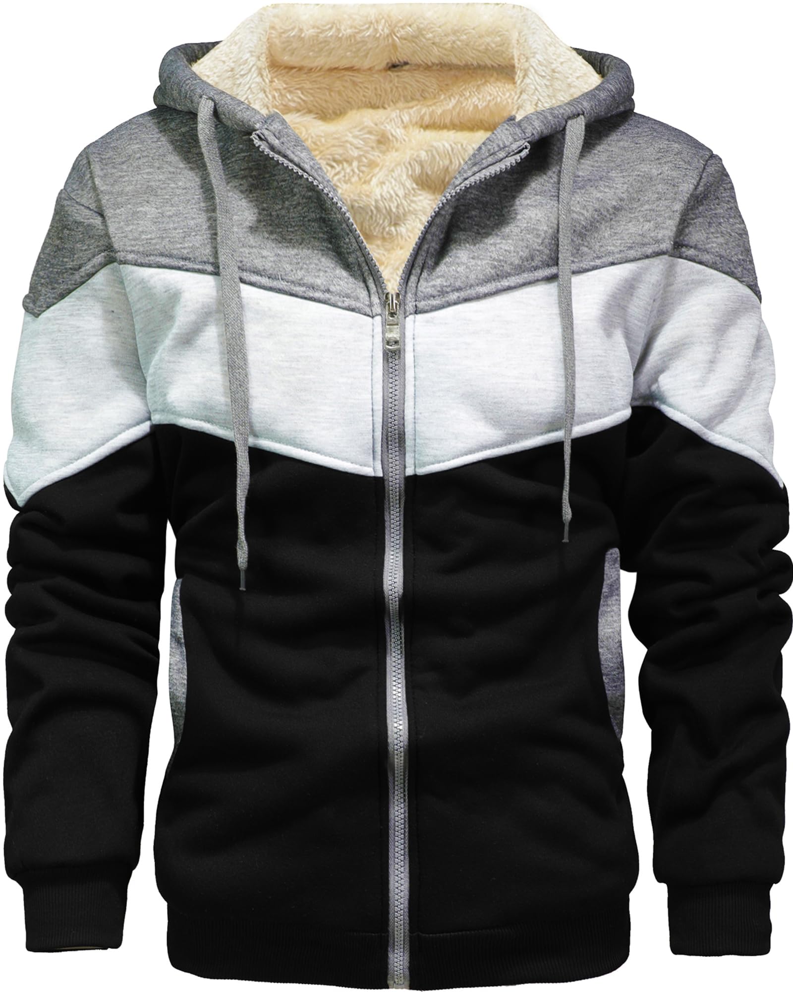 Men's Winter Fleece Thermal Jacket Sherpa Lined