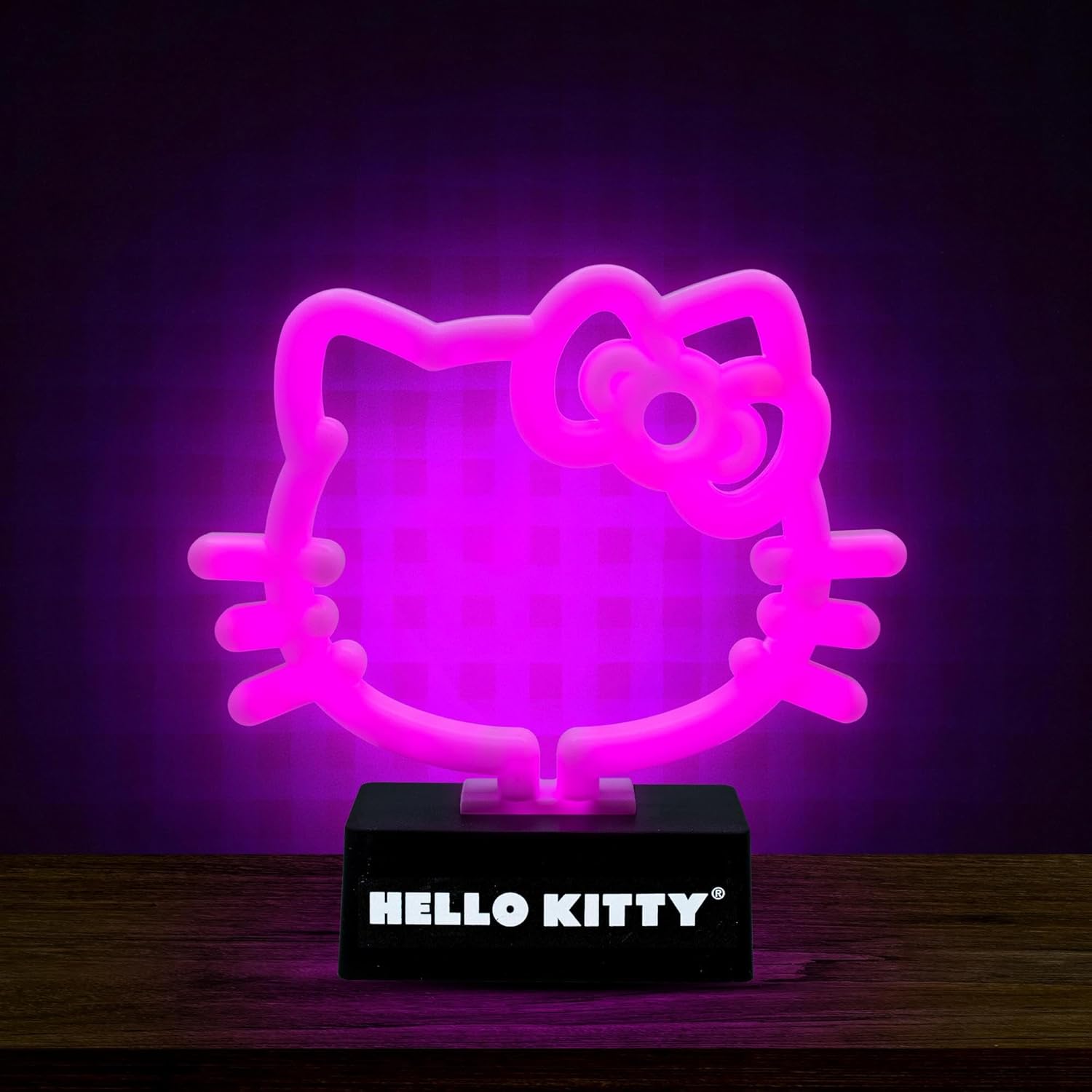Silver Buffalo Sanrio Hello Kitty Neon LED Lamp Room Decor Mood Light, Battery Powered (Requires 2 AA Batteries - Not Included)