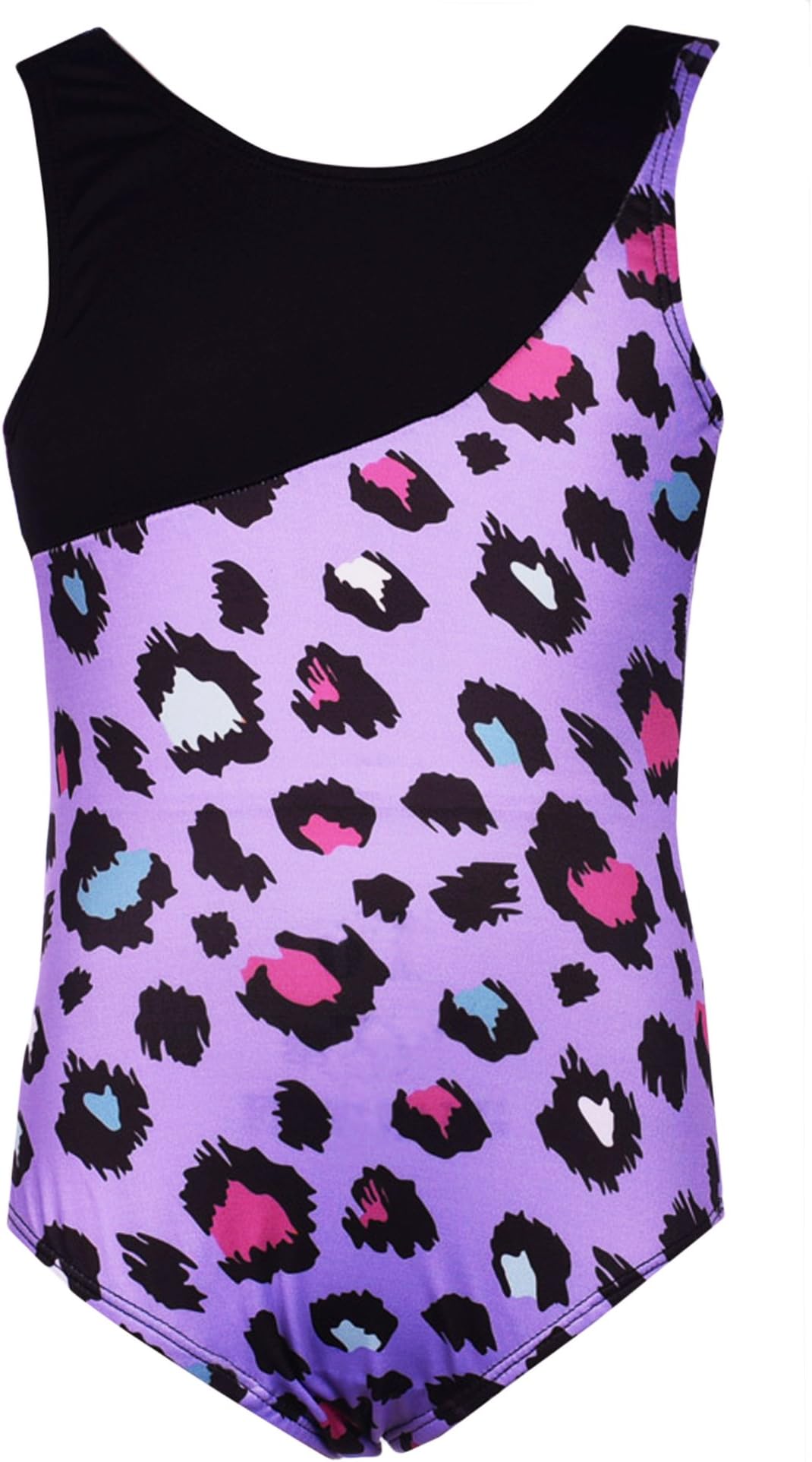 Wah Na Sleeveless Colorful Pattern Dance Unitards for Little Girl