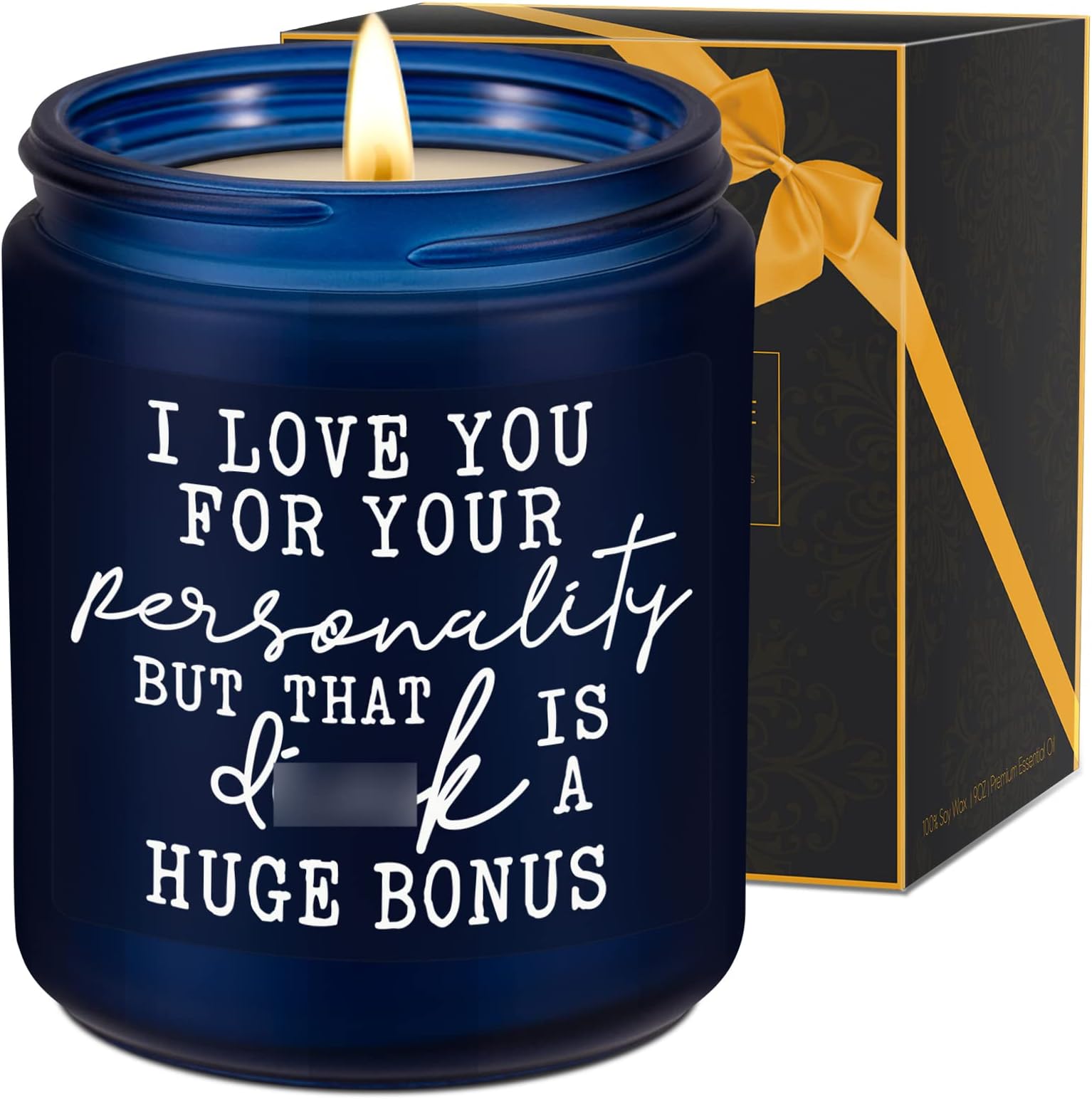 LEADOLEADO Scented Candles - Funny Gifts for Men, Naughty Gifts for Him - Boyfriend Gifts, Husband Gifts, Fiance Gifts - Anniversary, Fathers Day, I Love You, Birthday Gifts for Men, BF, Couple, Guy, Gay