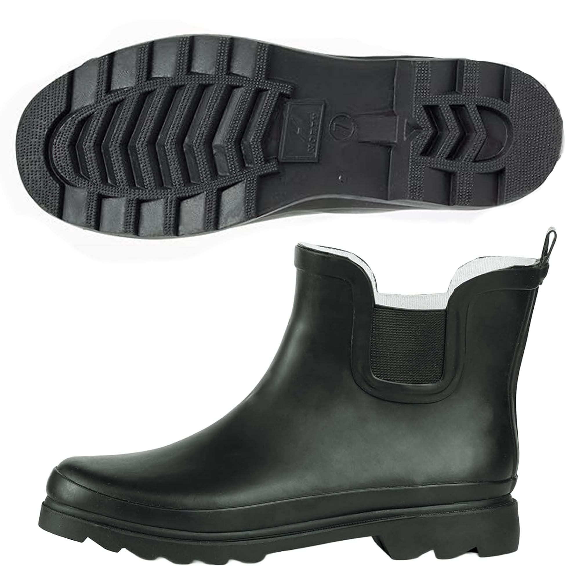 NORTY - Womens Ankle Rain Boots - Ladies Waterproof Winter Spring Garden Boot runs ½ size large