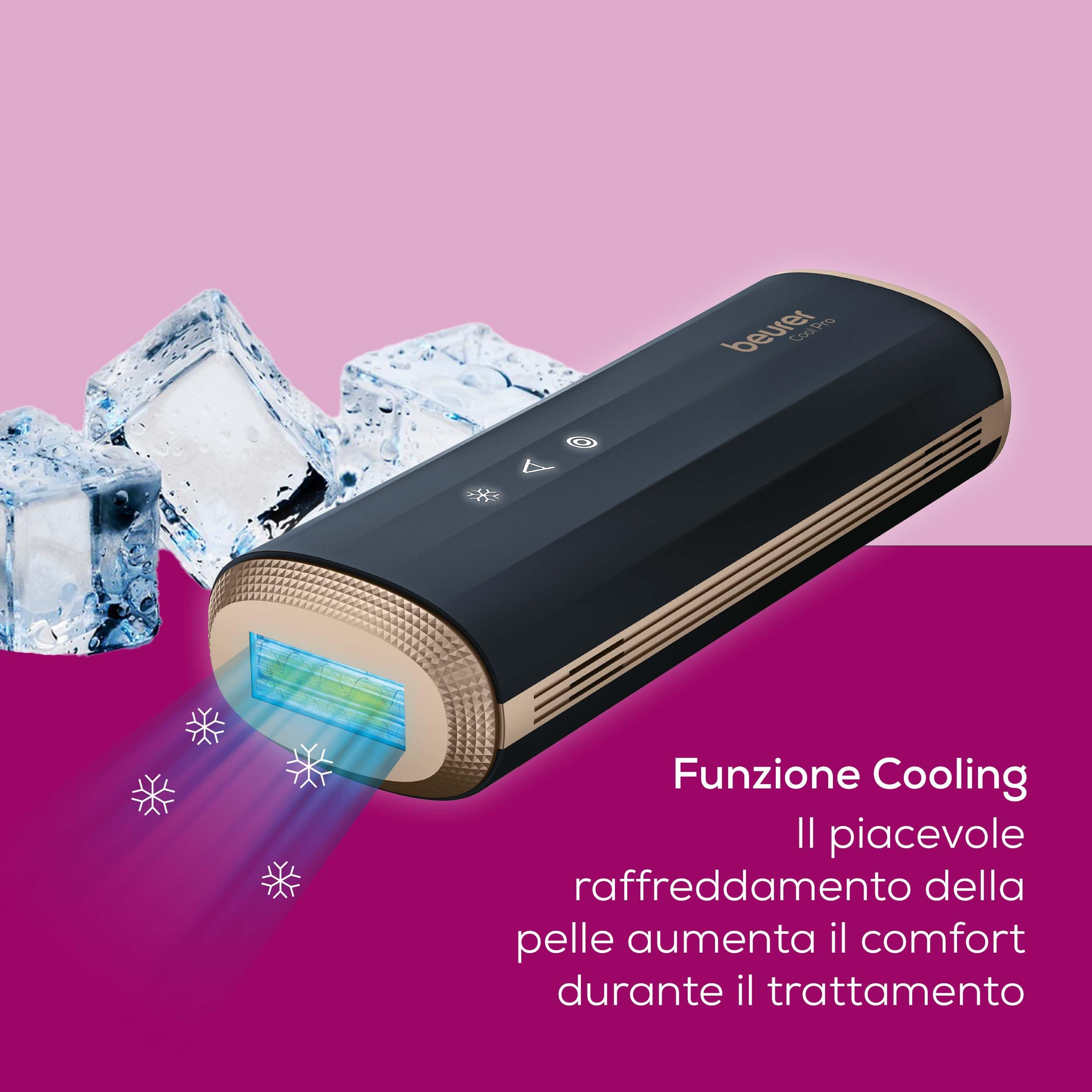 Beurer IPL 7800 COOL PRO Dispositivo di Epilazione aLuce Pulsata con Effetto Raffreddante per un'Applicazione Piacevole e Fresca Sulla Pelle