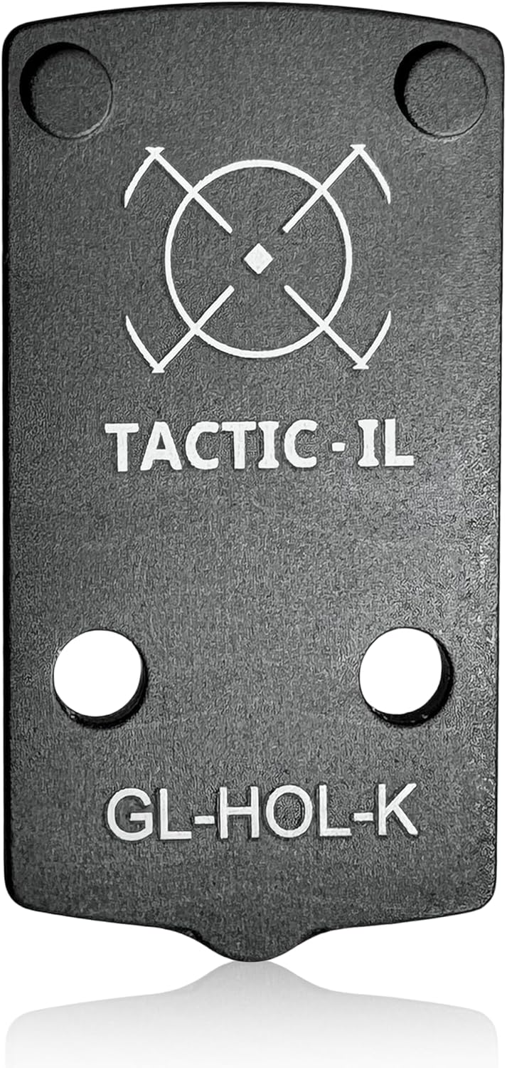 Aluminum Adapter Plate for Glock 43X/48 | MOS Hellcat PRO/OSP Holosun 407k/507 | Aluminum Adapter Plate with Black Hard Anodized Finish (2 Holes)