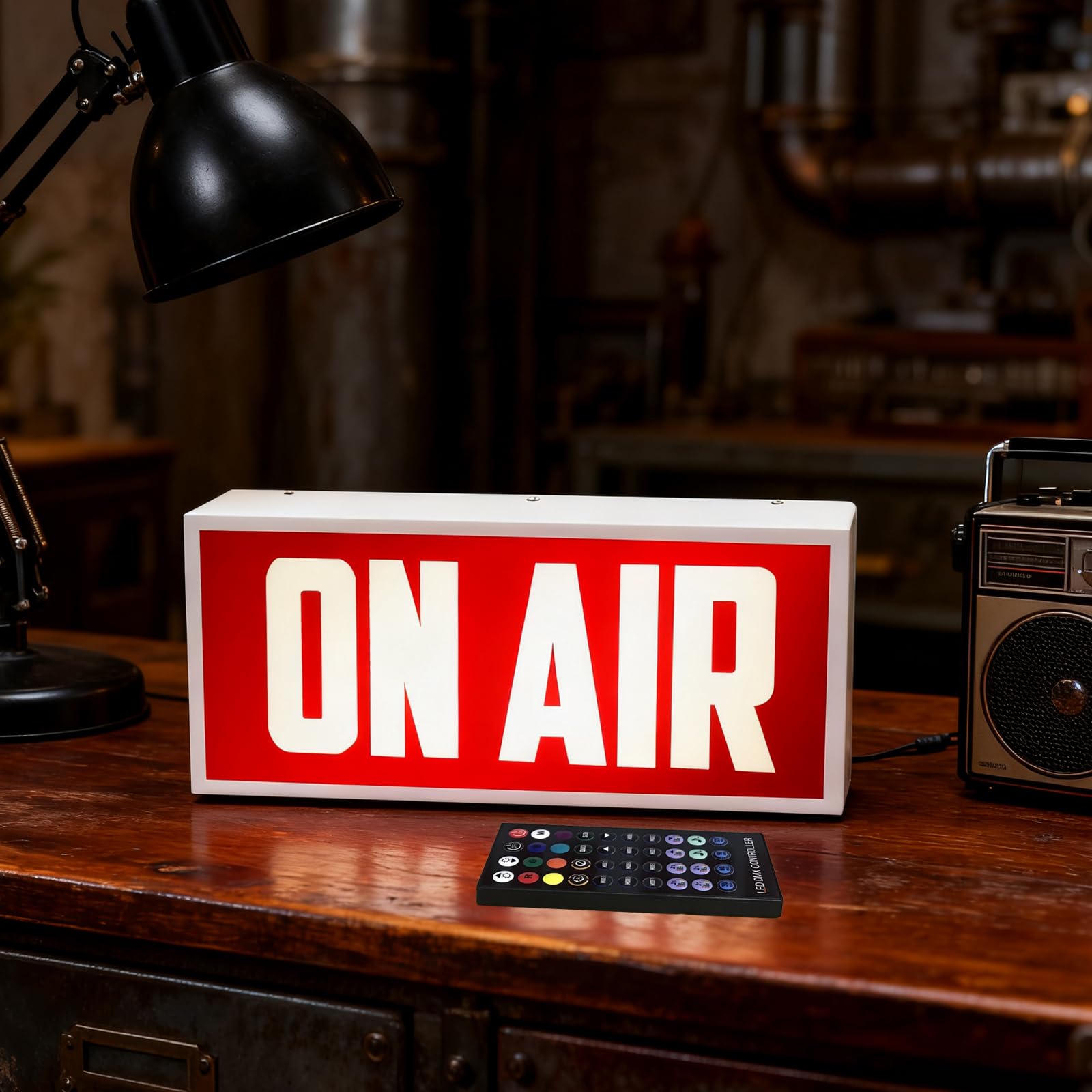 ON AIR Light LED Sign Wall Decor On Air Sign for Vloggers Youtube Stars Home Studio Recording Radio Bar Pub Home, Easy ON/OFF Switch and Operates USB Power — image 1