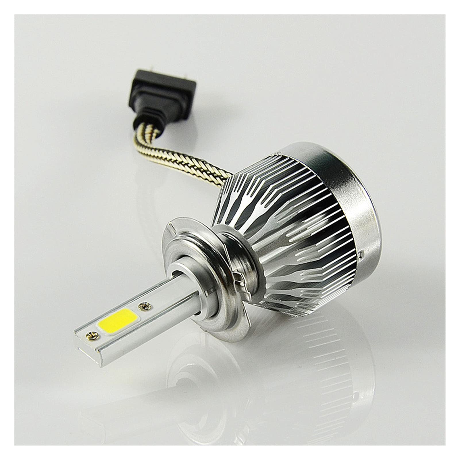 fari a LED Fari dell'automobile Fanale Fendinebbia LED Tutto in Uno Bianco Bulbs Bianchi Bianchi per Automotive 2 PCS H7 60W 6000LM COB Lampadina a LED