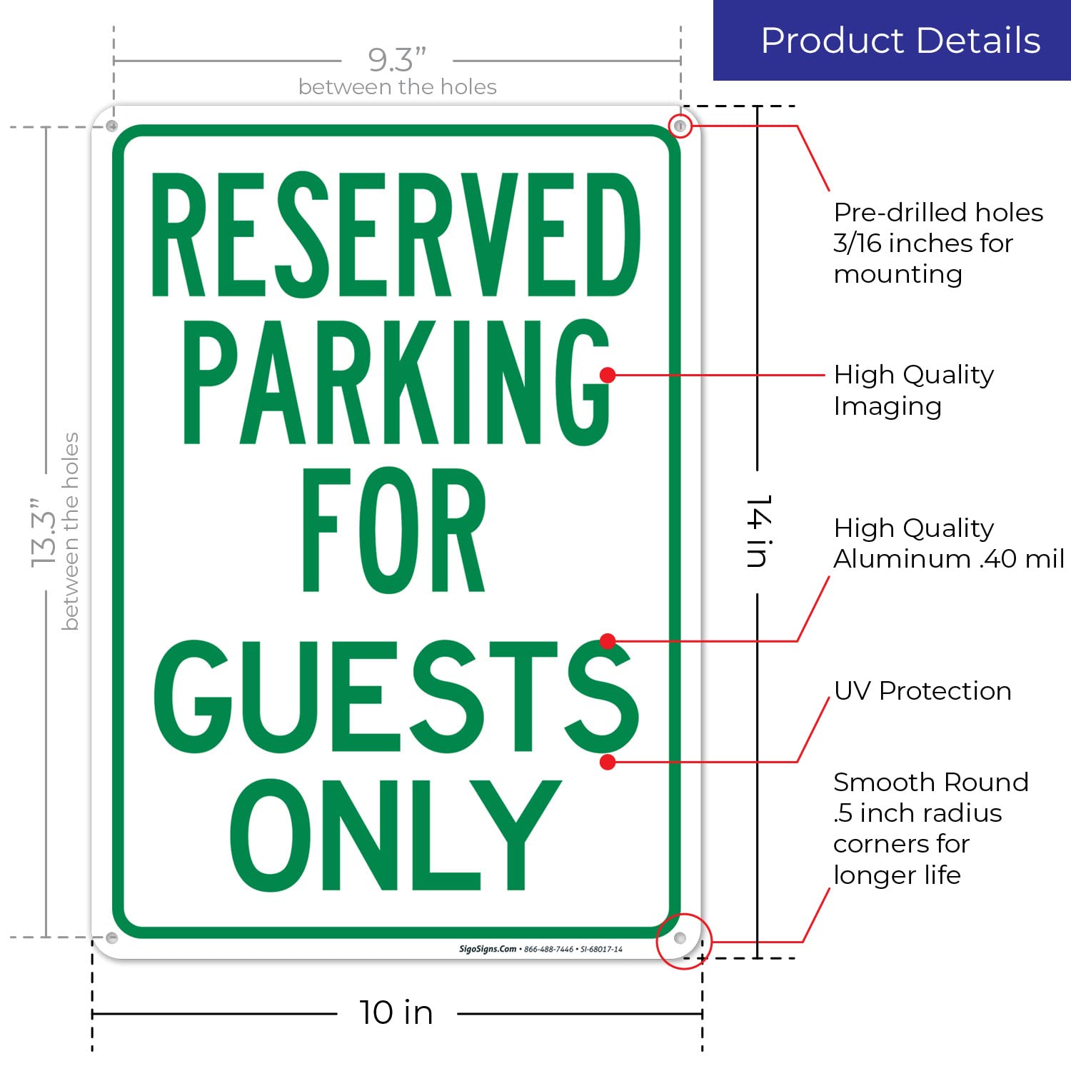 Fade Resistant Outdoor Sign Guest Parking Only Sign With Arrow - 24x30 ...