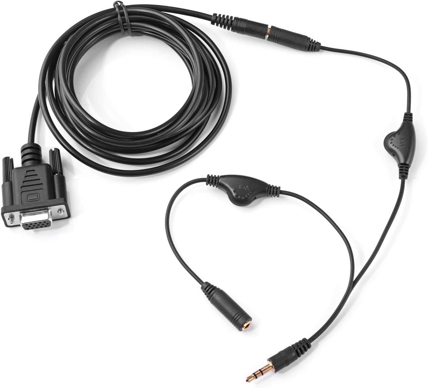 10 Feet Bypass Cable for Logitech Z2300 Z-2300 Computer Speaker Control Pod with 6 Inch 3.5mm Jack Extension Cable (2 Volume Control)