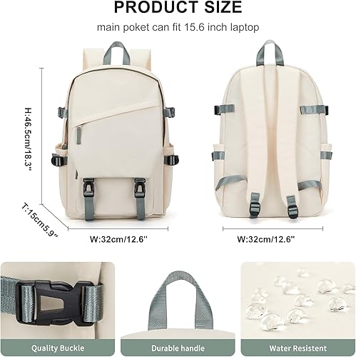 Miniatura 4 de Mochila escolar ligera para computadora portátil para hombres y mujeres, bolsa de viaje para escuela secundaria, bolsa de libros intermedia para