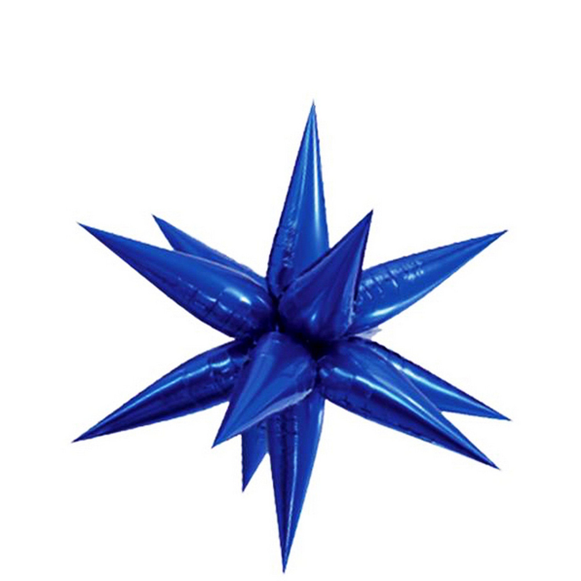 unique party55771 - 27” Large Foil 12 Point Blue Star Balloon