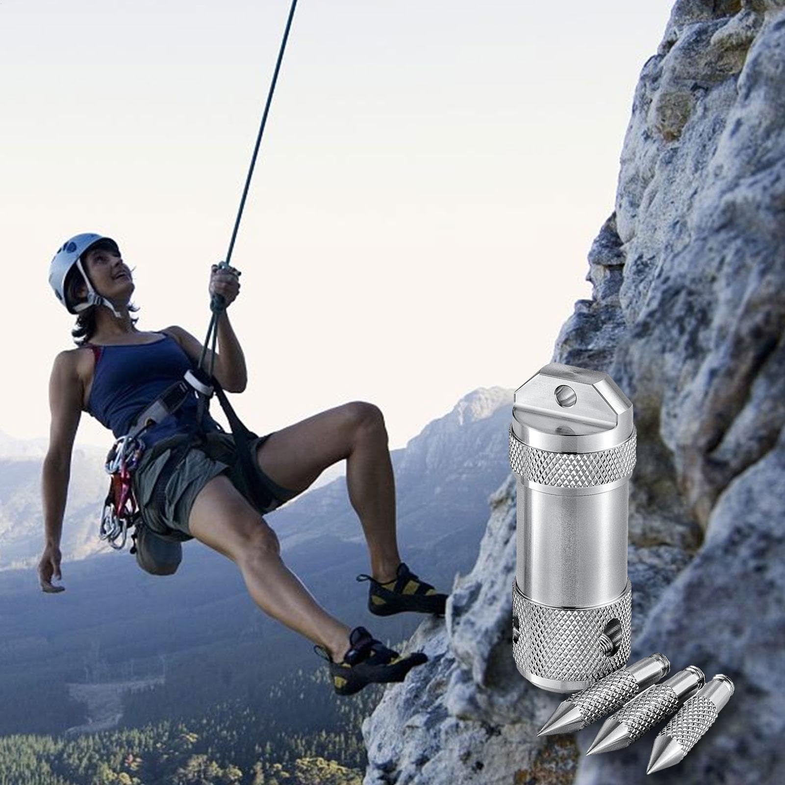 Titan-Enterhaken – gezackte Grappling-Klauen, Rettungs-Enterhaken, Überlebens-Grapple | Outdoor-Bergsteigen, Abnehmbarer 3-Klauen-/4-Klauen-Seilhaken, Kletterkrallen-Karabiner zum Heben von Dingen