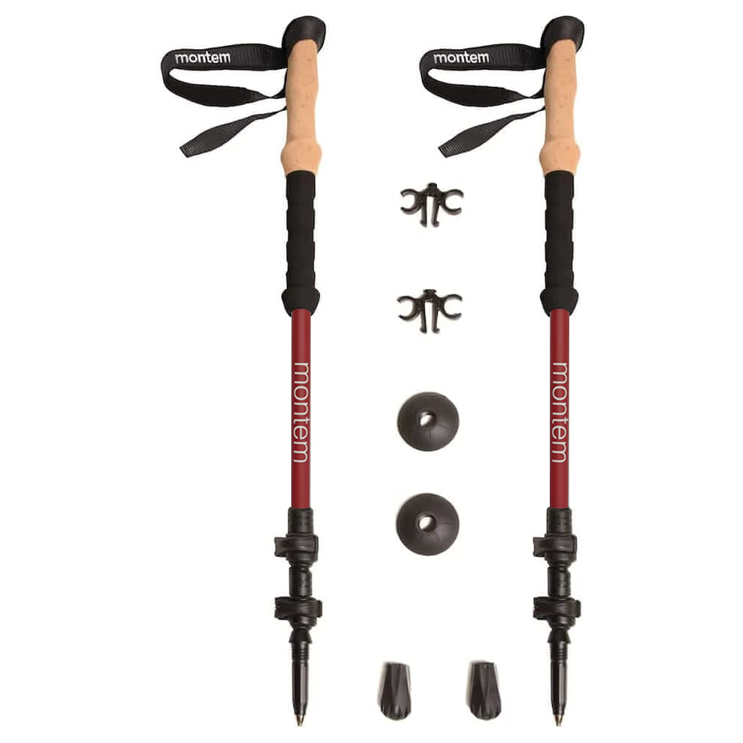 Montem Ultra Light 100% Carbon Fiber Trekking, Walking, and Hiking Poles - One Pair (2 Poles) - Ultra Light, Quick Locking, and Ultra Durable
