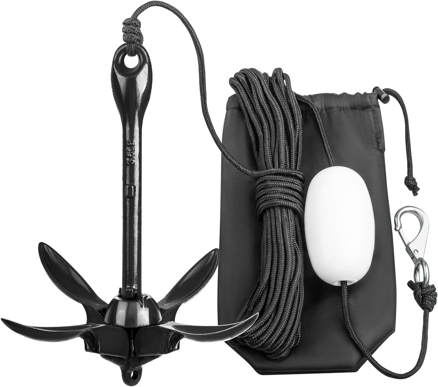 Ankila Kayak Anchor,3.5 lb Portable Folding Boat Anchor Kit with 40 ft Marine Rope for Kayak, Canoes, Fishing, and Paddle Board Accessories