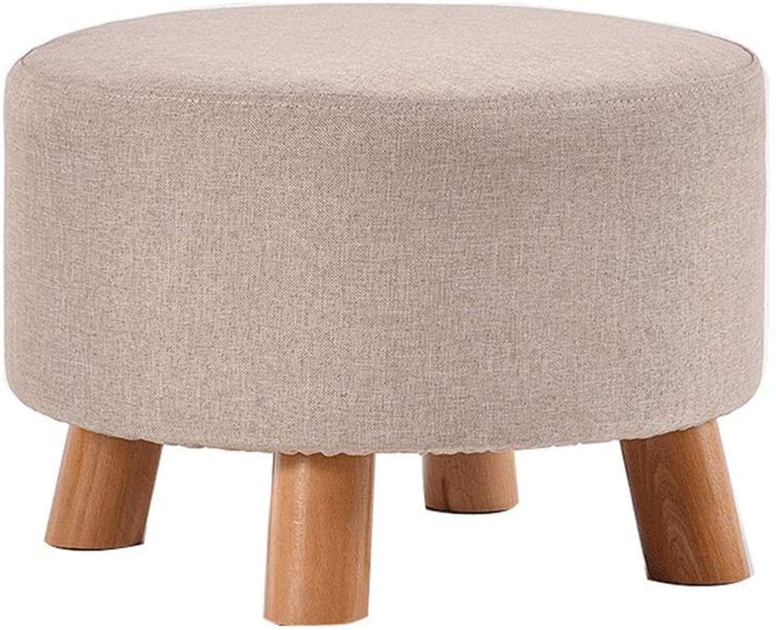 Tabouret créatif en bois massif avec revêtement textile haut de gamme