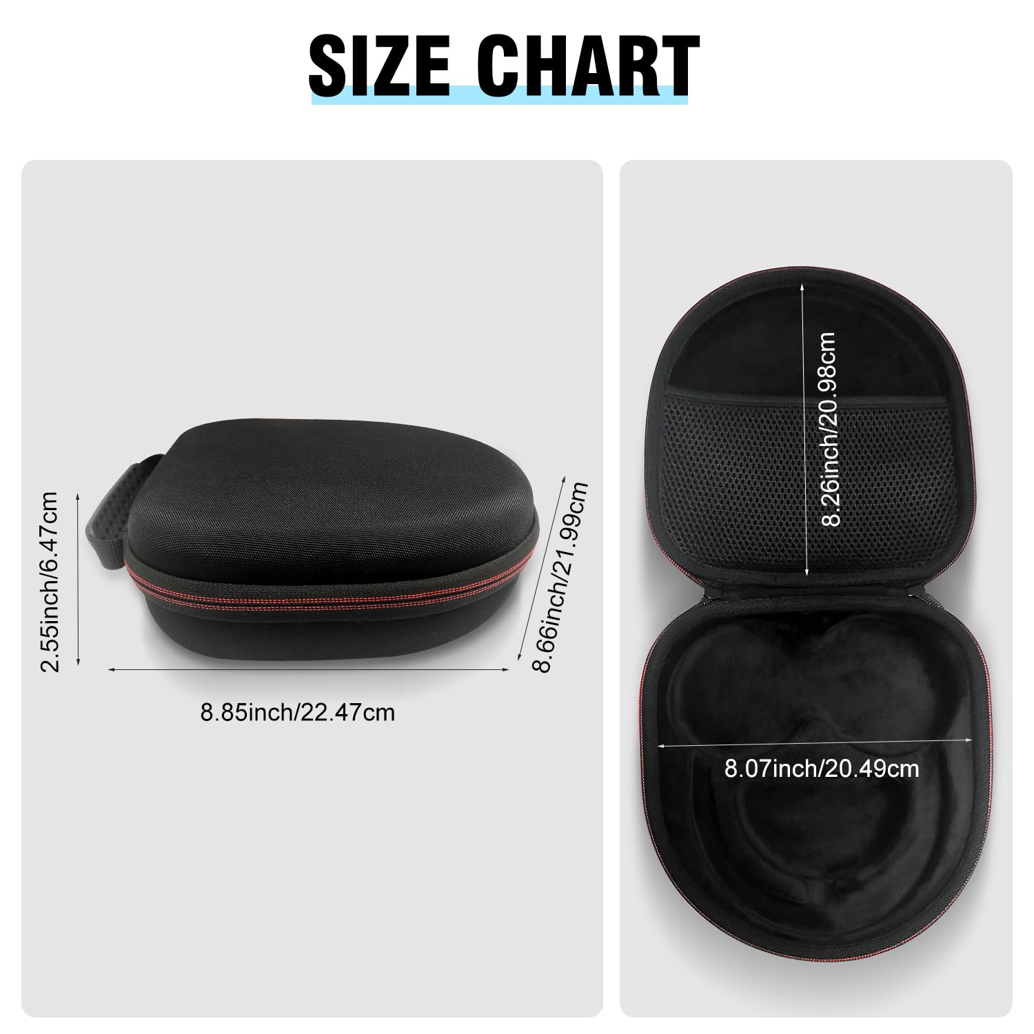 Funda rígida protectora para auriculares Sony WH-CH720N/WH-CH700N/WH-CH710N, bolsa de almacenamiento de viaje duradera (solo funda) (negro)