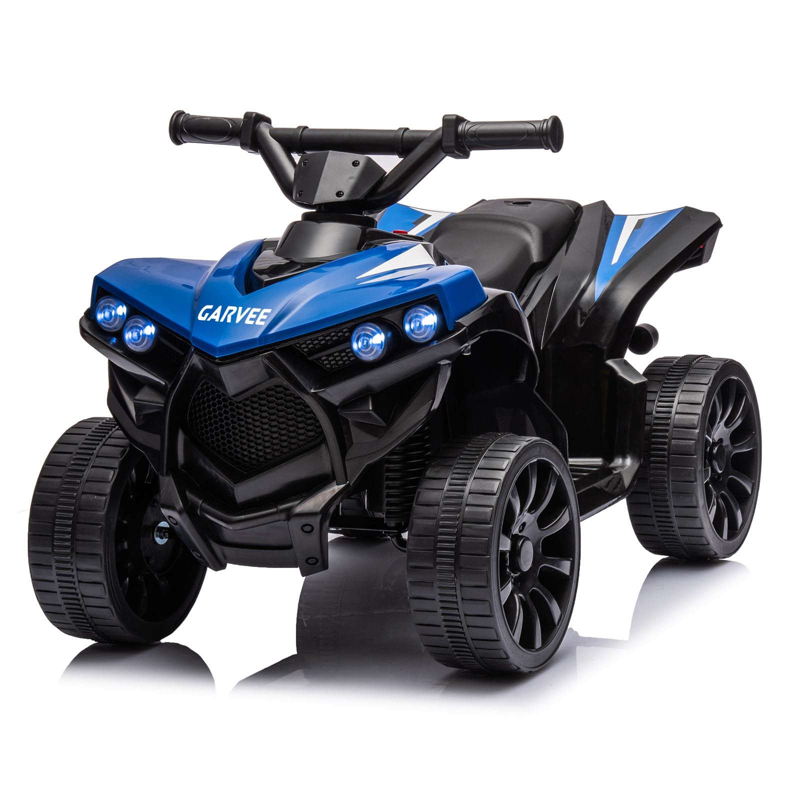 Robustes Elektro-Quad für Kinder ab 3 Jahren – 6V ATV Kinderfahrzeug mit LED-Lichtern, Musik, Hupe, 1,5–3 km/h, rutschfesten Rädern, sicheres Spielzeugauto – Blau