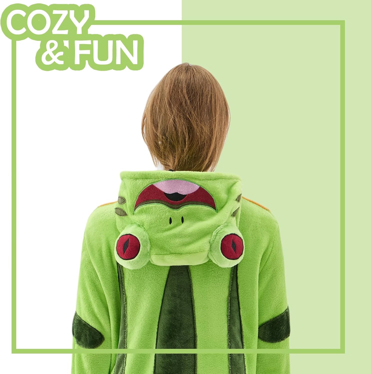 NEWCOSPLAY Unisex Adult Onesie Pajamas Animal One Piece Costume Cosplay Sleepwear