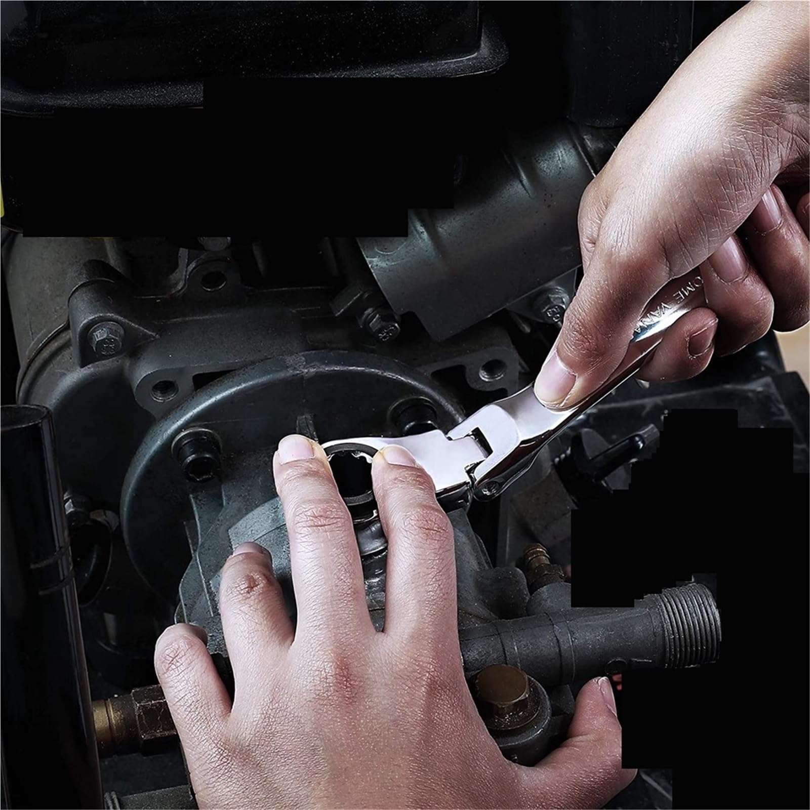 Telescopic Ratchet Zestaw kluczy grzechotkowych Narzędzia Zestawy pełnych płaskich Motoryzacyjny Mechaniczny ręczny moment obrotowy Samochód klucz dynamometryczny(14pcs)