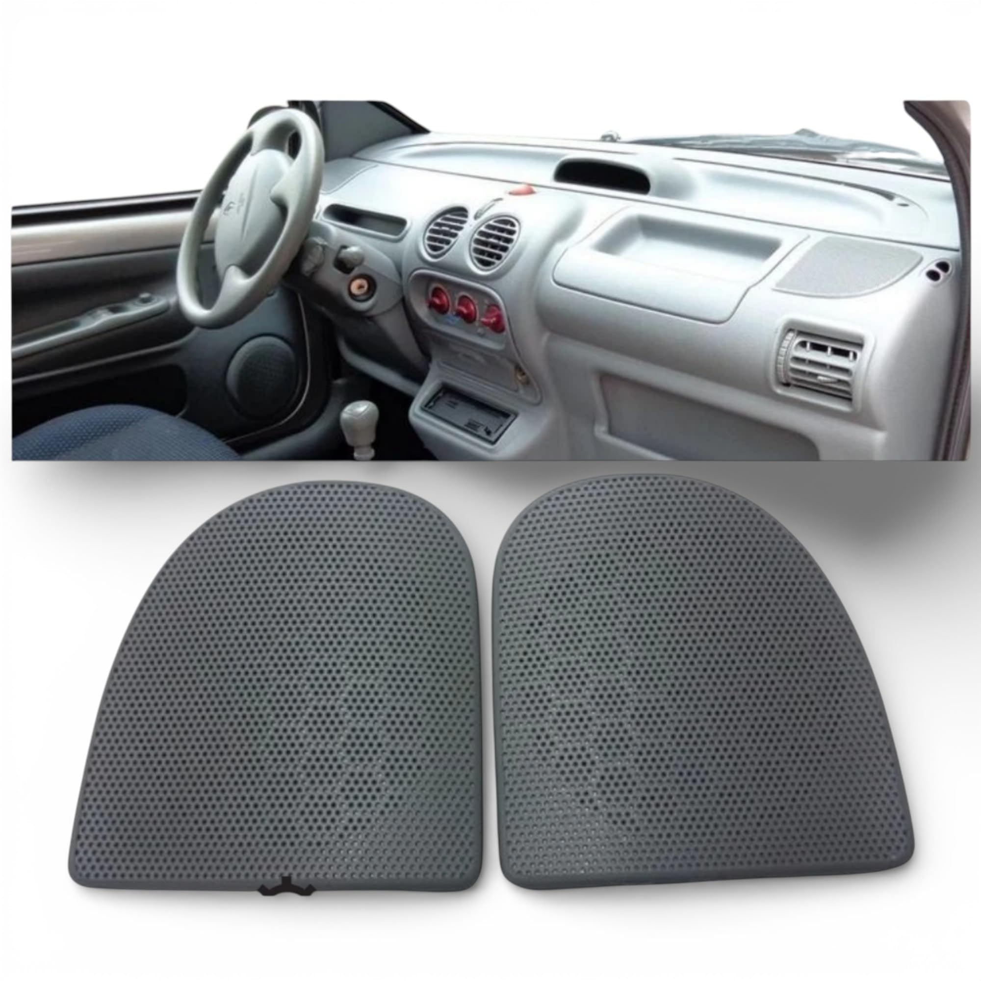 Cache Haut-Parleur Twingo, Avant Gauche et Droit, Compatible avec Les modèles 1993-2007, référence 7701206099