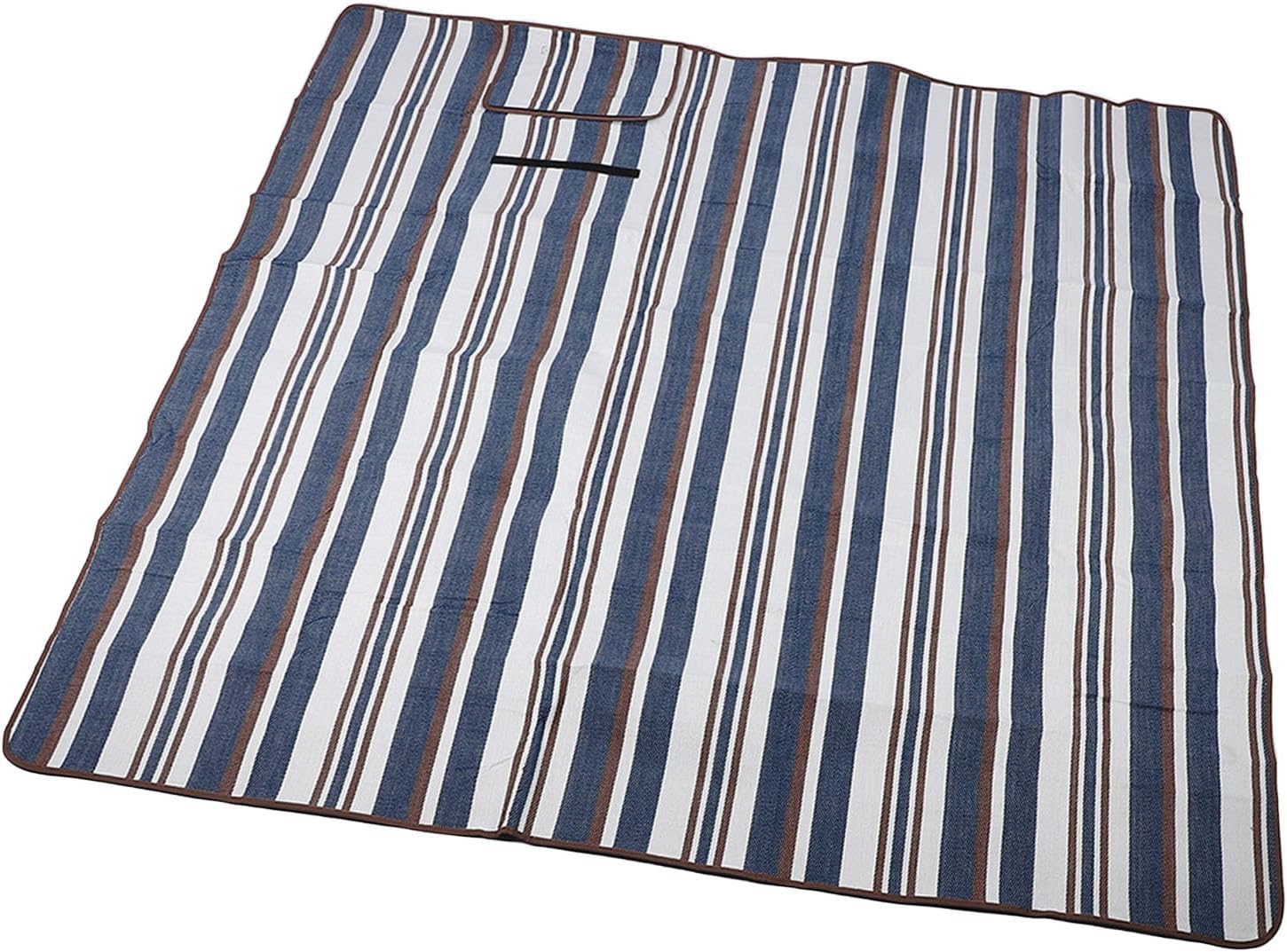 Jiawu Picnic Blanket, Sandproof Foldable Beach Blanket Outdoor Mat for 6 to 8 Adults with Top Handle Key Hook for Grass Lawn Camping Park Trips