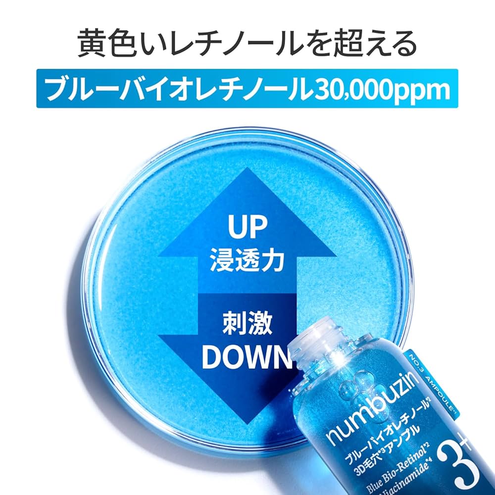 ナンバーズイン 3番 ブルーバイオレチノール3D毛穴アンプル Amazon | ナンバーズイン(numbuzin) 3番 ブルーバイオレチノール