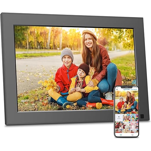 NETHGROW 10.1 Inch WiFi Digital Picture Frame 32GB - Digital Photo Frame with IPS Touch Screen, Wall Mountable, Motion Sensor, Best Gifts for Festivals Christmas, Easily Share Pictures via APP/Email