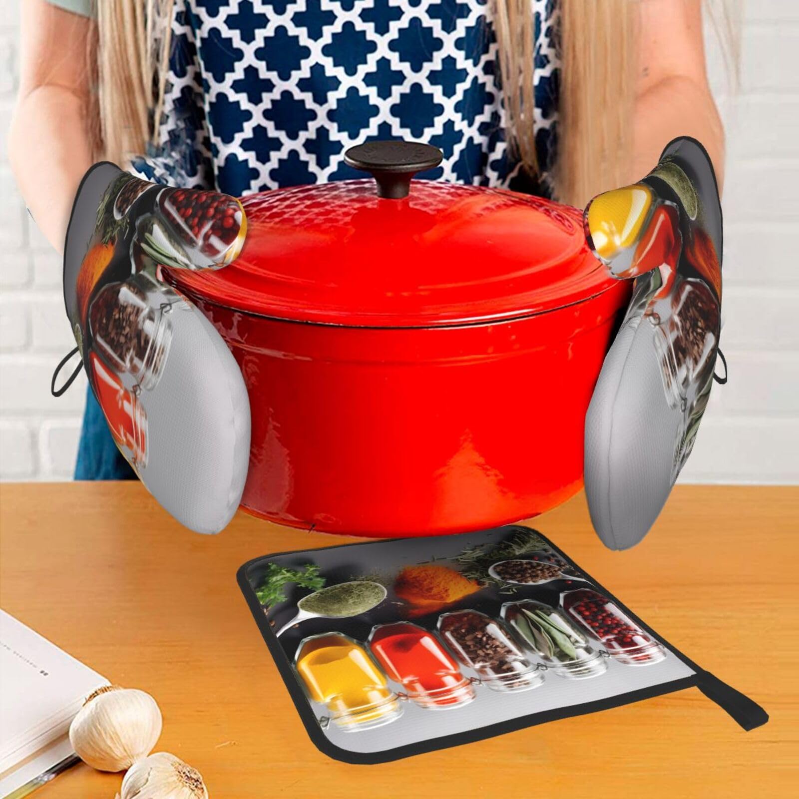 Amazon.com: Oven Mitts and Pot Holders 3 pcs Set Cooking Glove