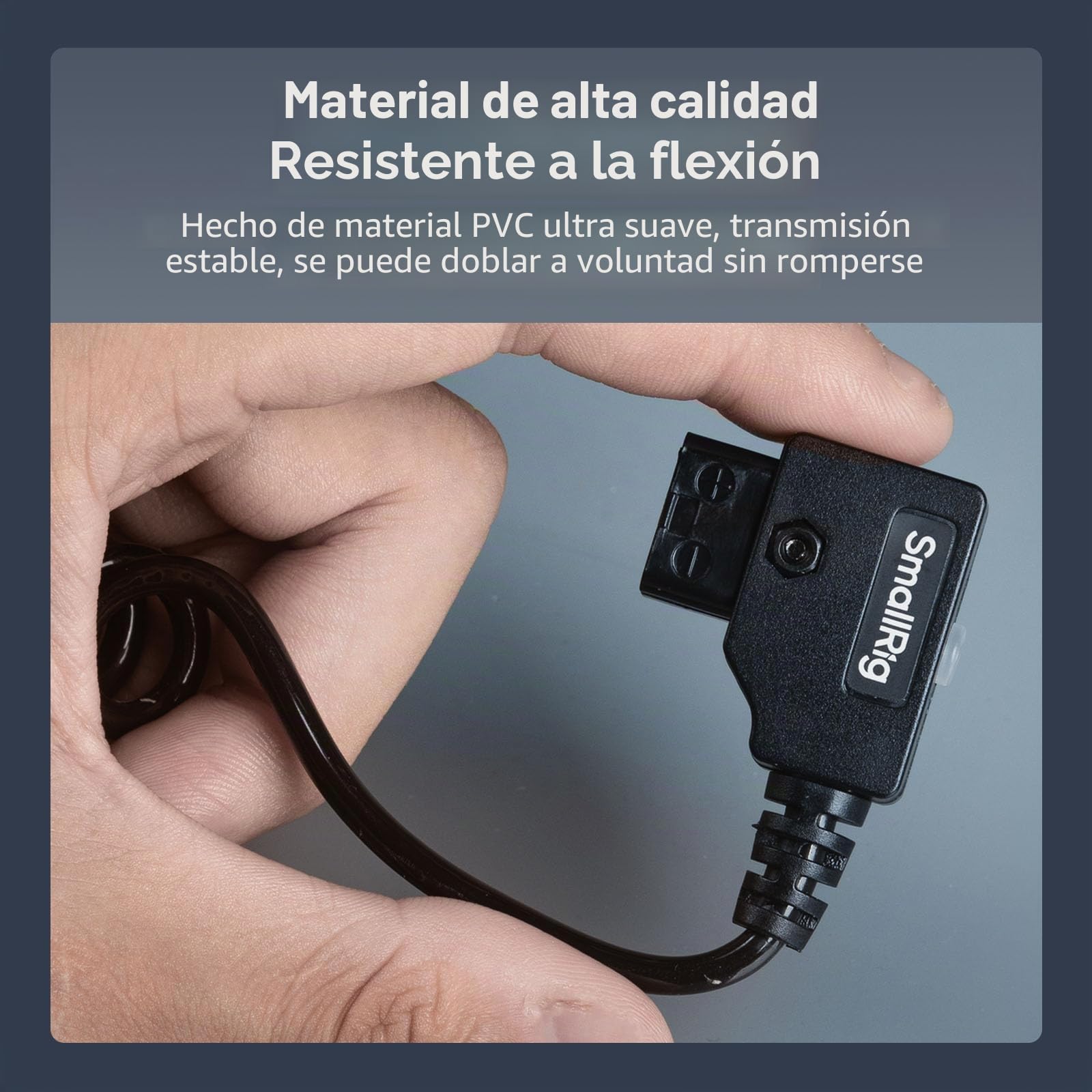 SMALLRIG Cable de Alimentación en Espiral D-TAP A BMPCC 4K/6K Apto para Cámaras Blackmagic Pocket Cinema 4K/6K para Batería V Mount Gold Mount, Conector Hembra Weipu SF6 de 2 Pines A Conector P - 4761