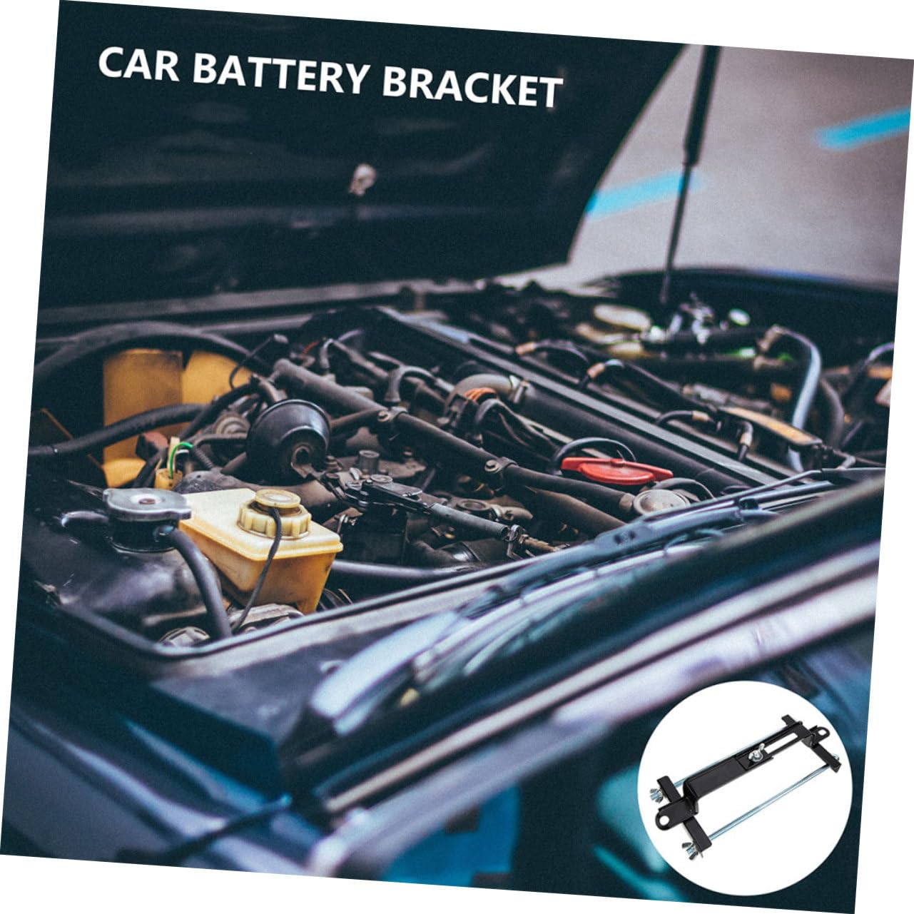 Vaguelly 2pièces Support De Batterie Voiture Métal Réglable Lot Cadre De Protection Pour Fixation De Batterie Automobile