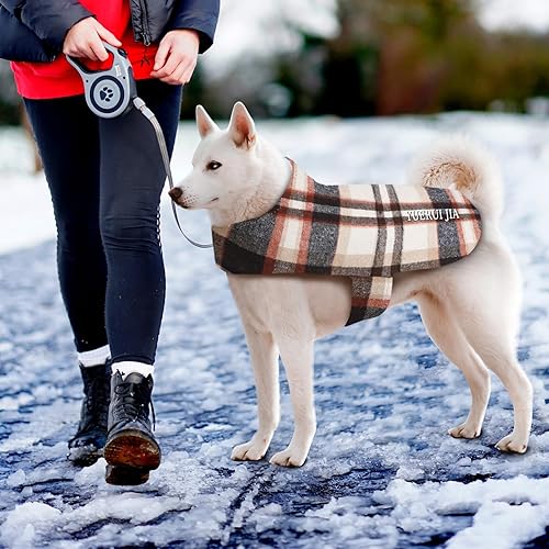 Miniatura 7 de Abrigo de invierno para perro, chaqueta para perro, chaqueta de franela, impermeable, resistente al viento, ropa cálida para perro, abrigo de estilo