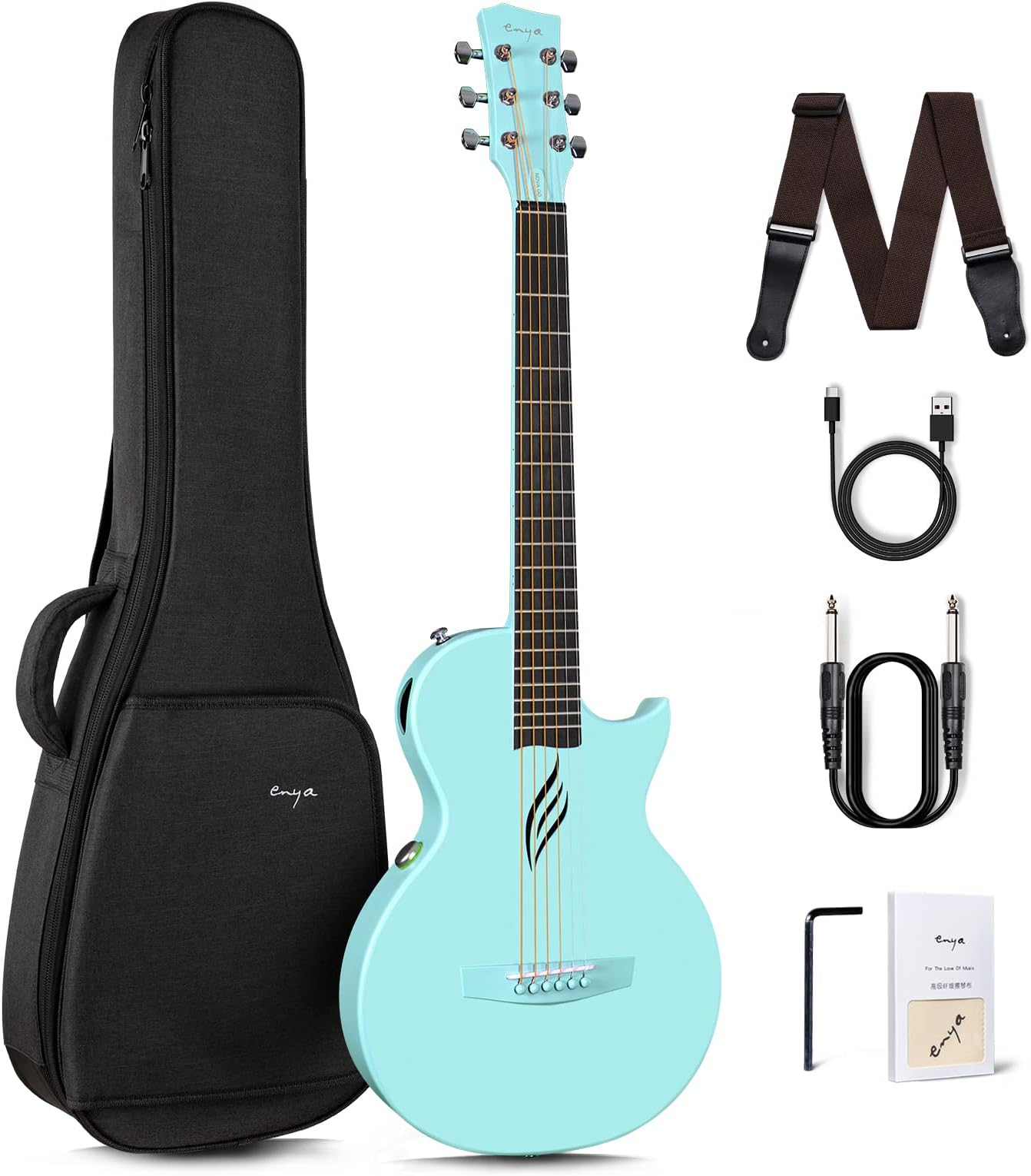 CAHAYA Carbon Fiber Electro-Acoustic Guitar U2013 Kit With Bag