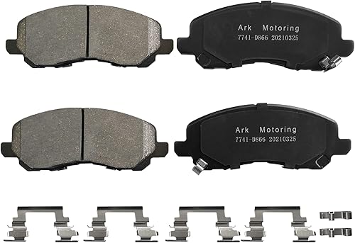 Miniatura 6 de WEIZE Kit de pastillas de freno de cerámica de fibra de carbono delantera y rotores ranurados perforados, compatible con Jeep CompassPatriot Dodge