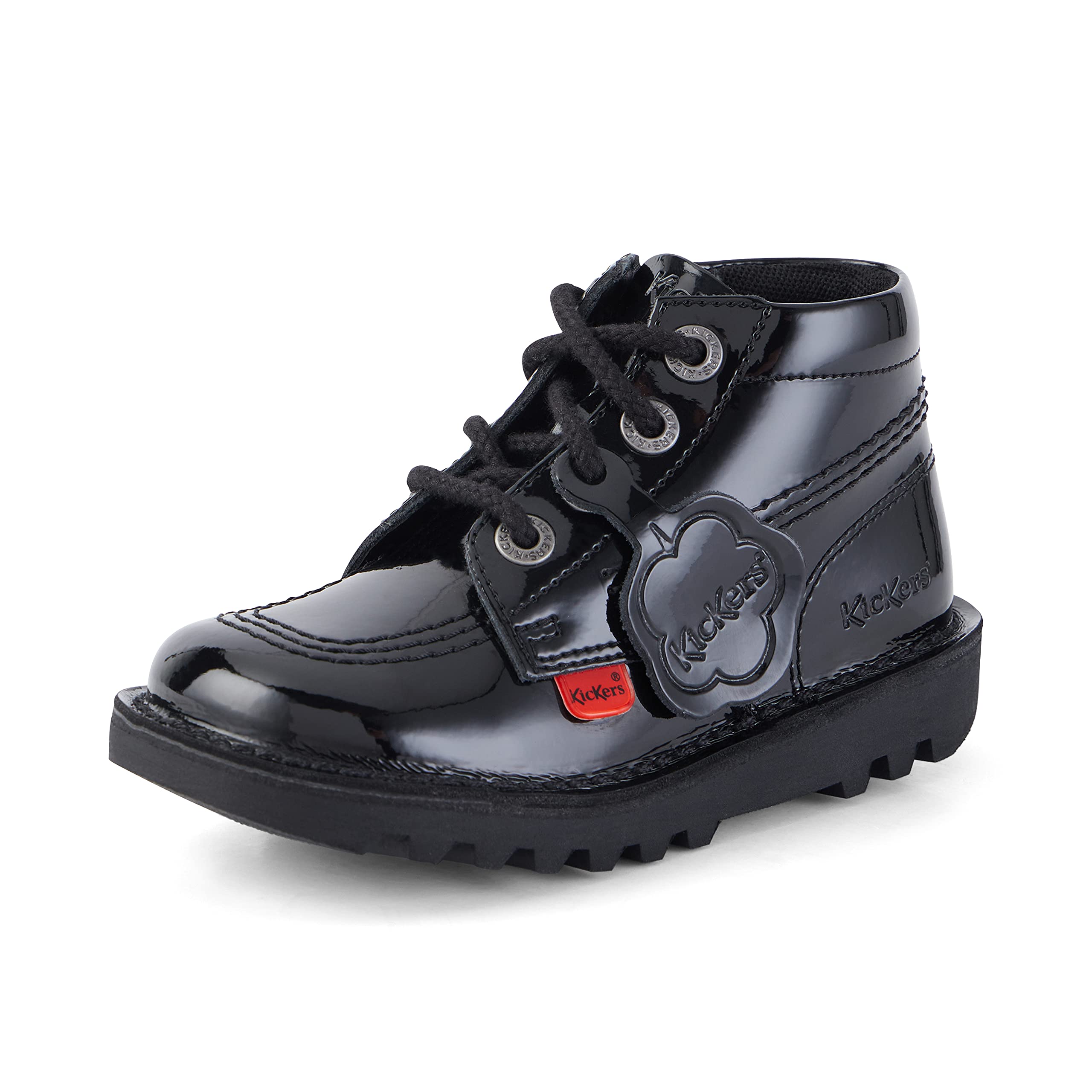 Kickers Kick Hi Patent Leather Shoe - Black
