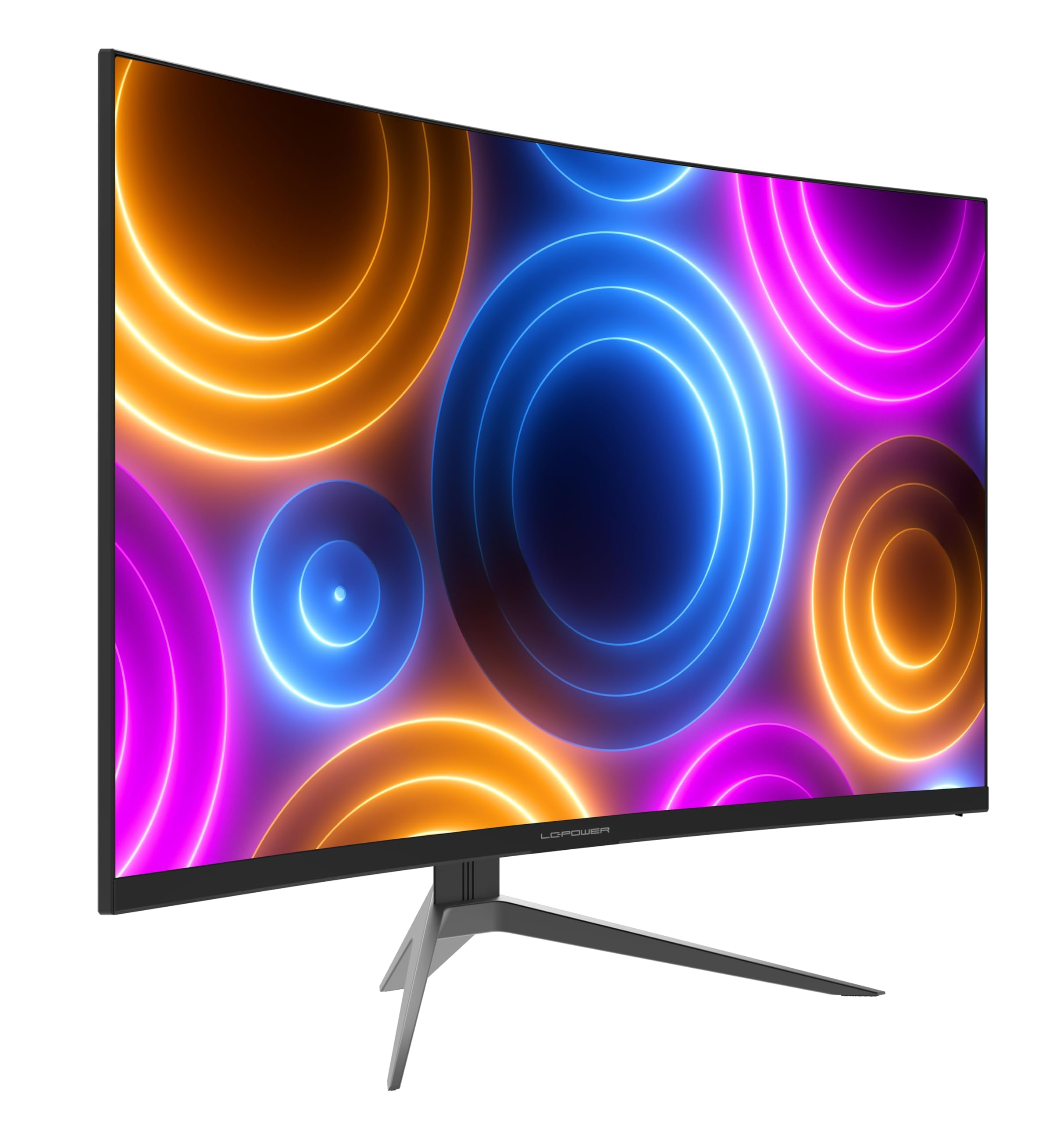 LC-Power LC-M27QC Monitor Gaming Curvo 27 Pollici, QHD 2560 x 1440, 180 Hz, 1 ms MPRT, 1500R, 4000:1, 16:9, Pannello VA, FreeSync,125,1% sRGB, 93,8% DCI-P3, DP/HDMI, Nero